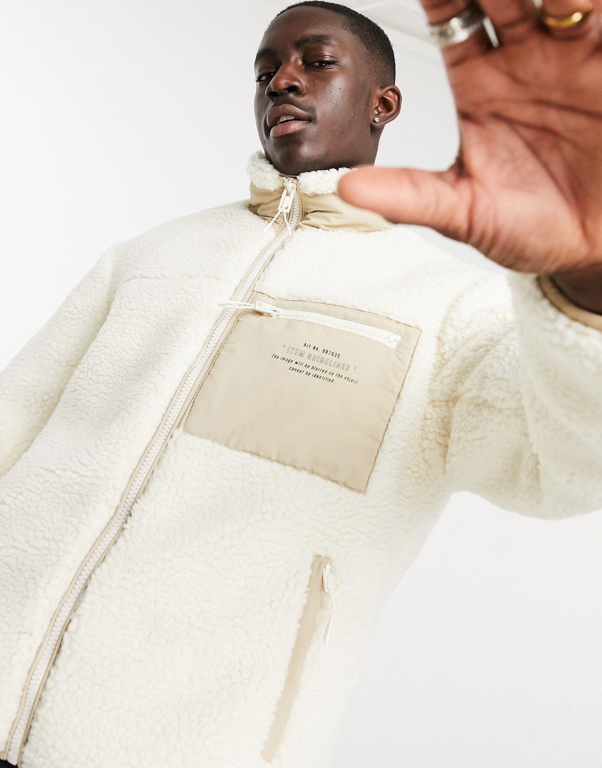 Bershka teddy jacket best sale