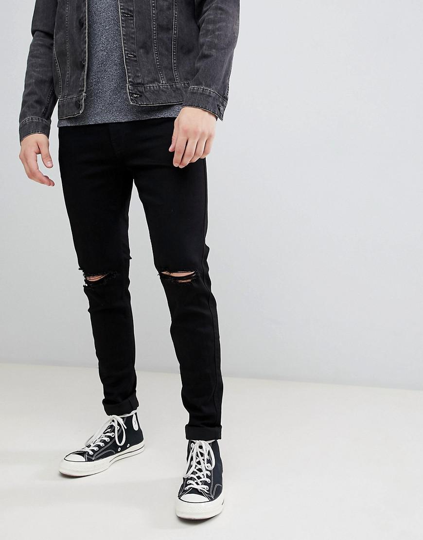 hollister ripped jeans black