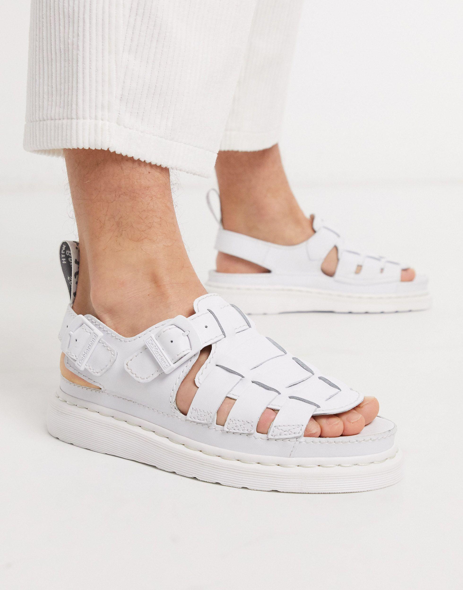 Dr. Martens Leather 8092 Arc Sandals in White for Men | Lyst