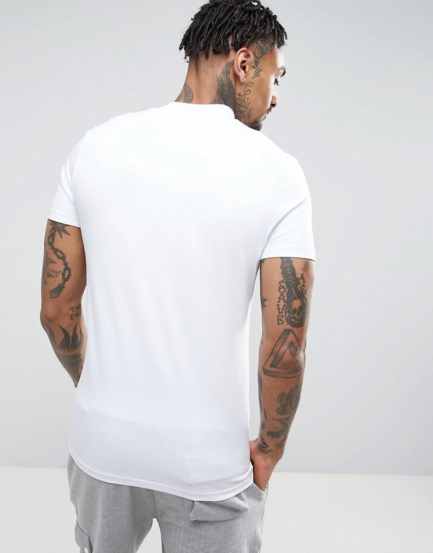 ASOS Muscle Fit T-shirt With Turtleneck in White for Men | Lyst