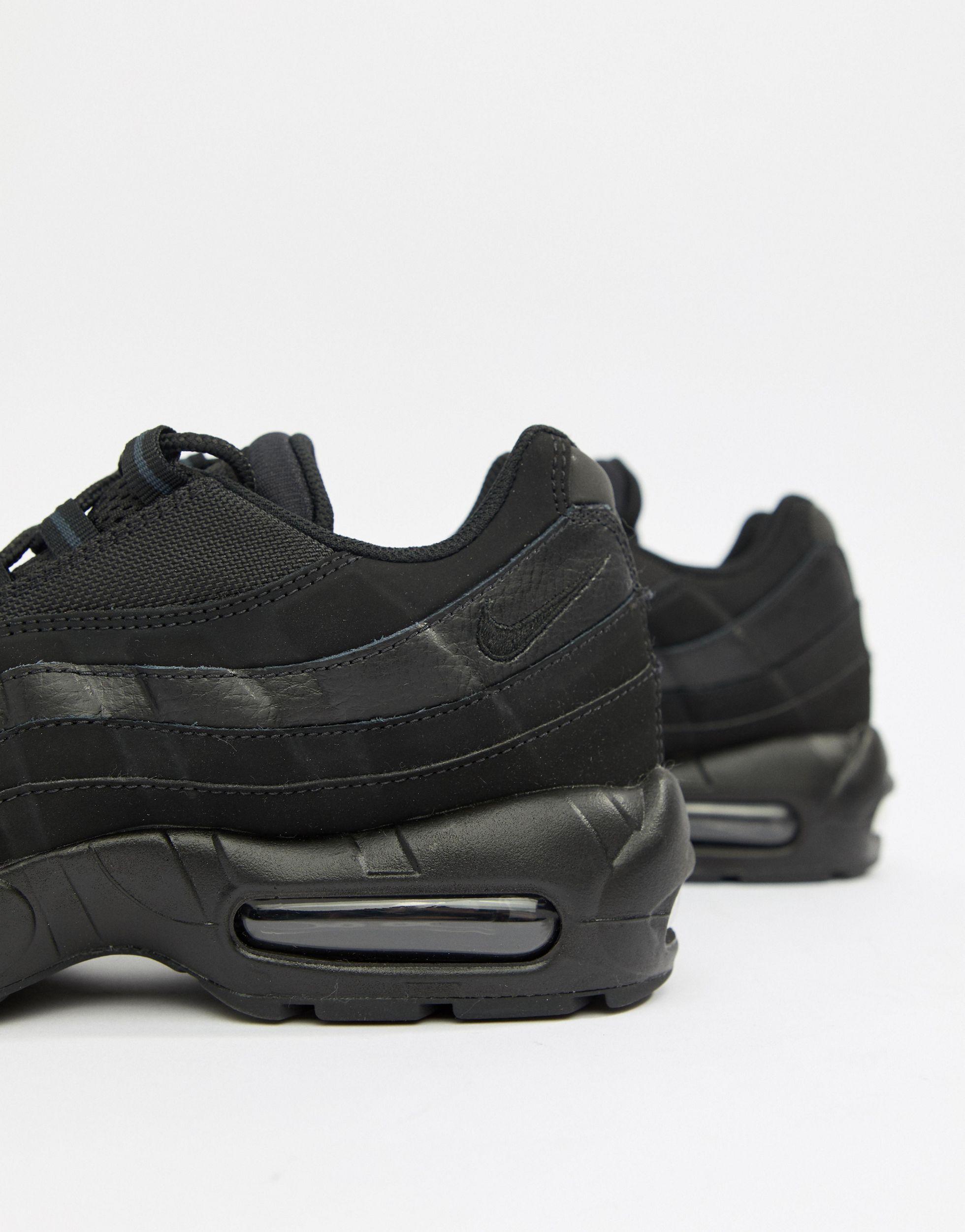 zwarte leren nike air max