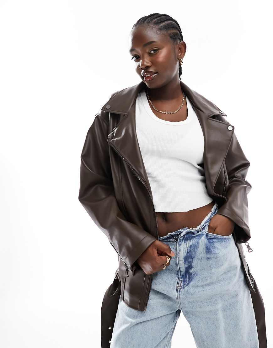 Giacca biker oversize deals
