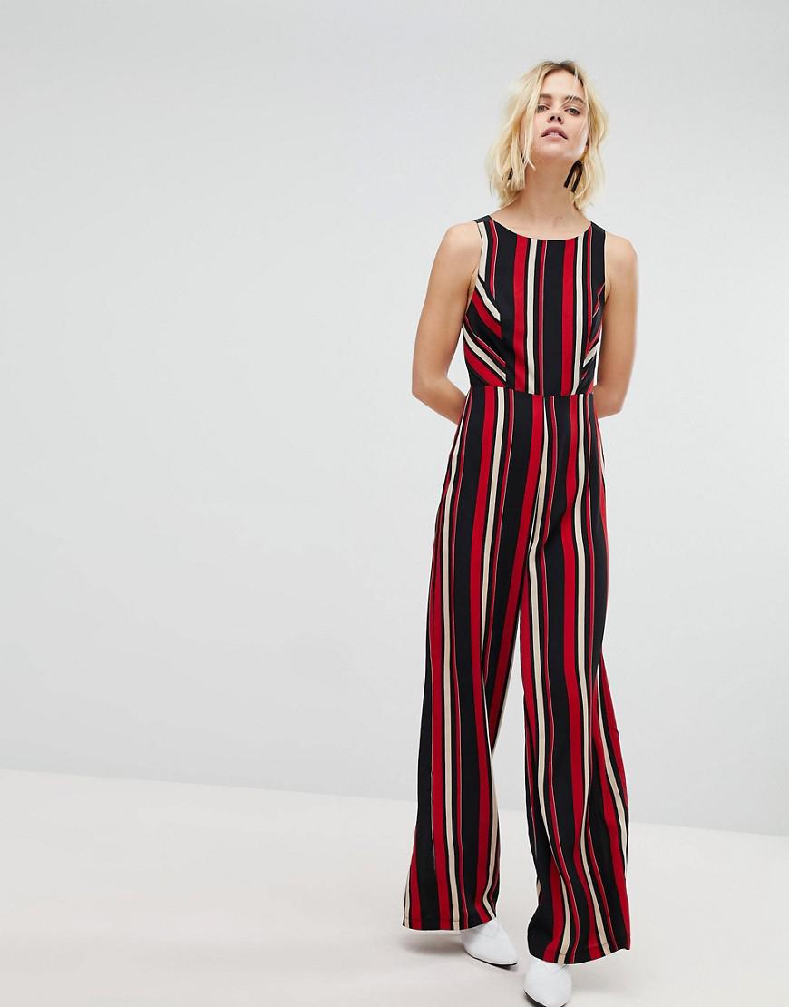 red black and white jumpsuit