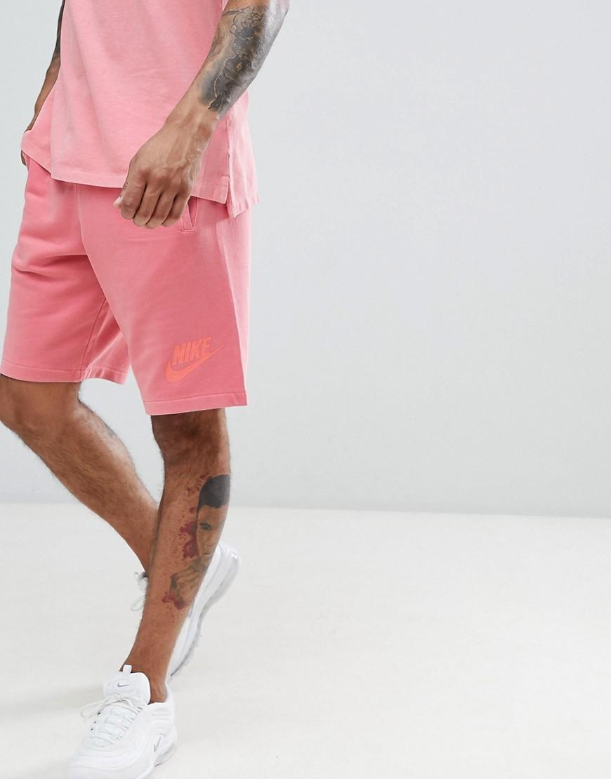 Nike Jersey Shorts In Roze Wassing 