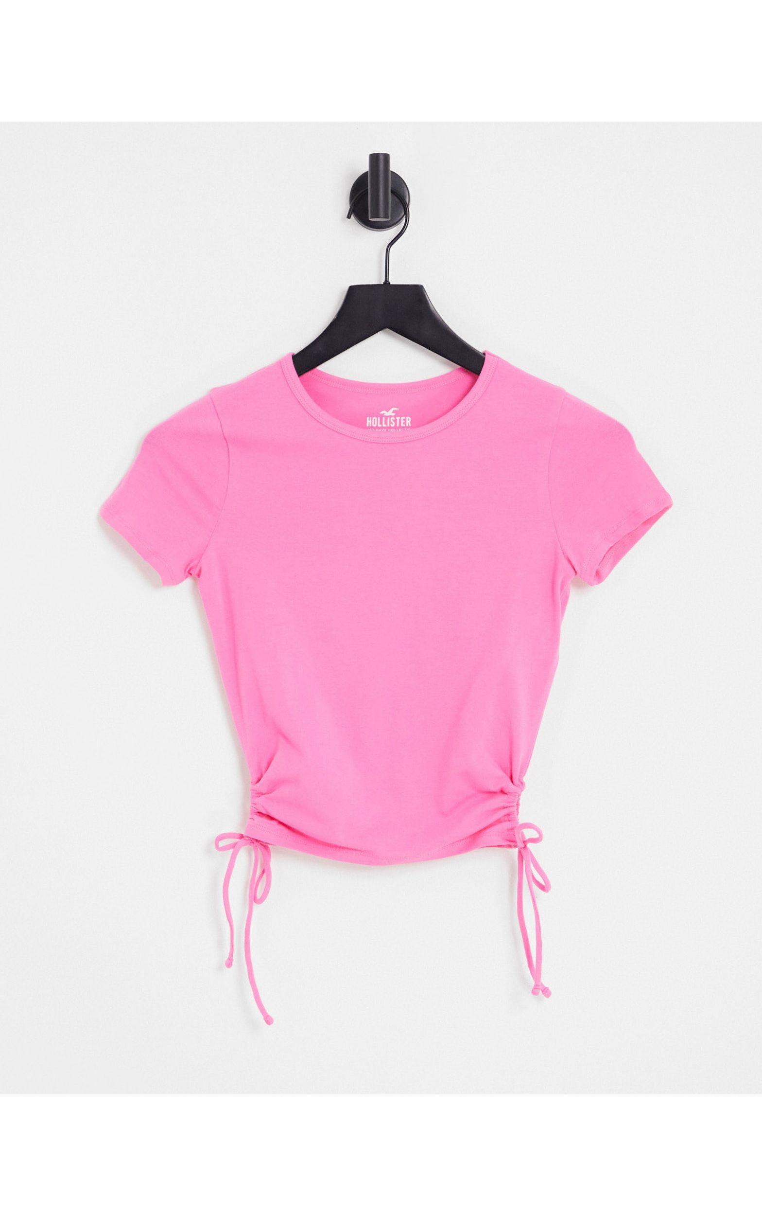 Hollister Seamless Side Cinch T-shirt in Pink
