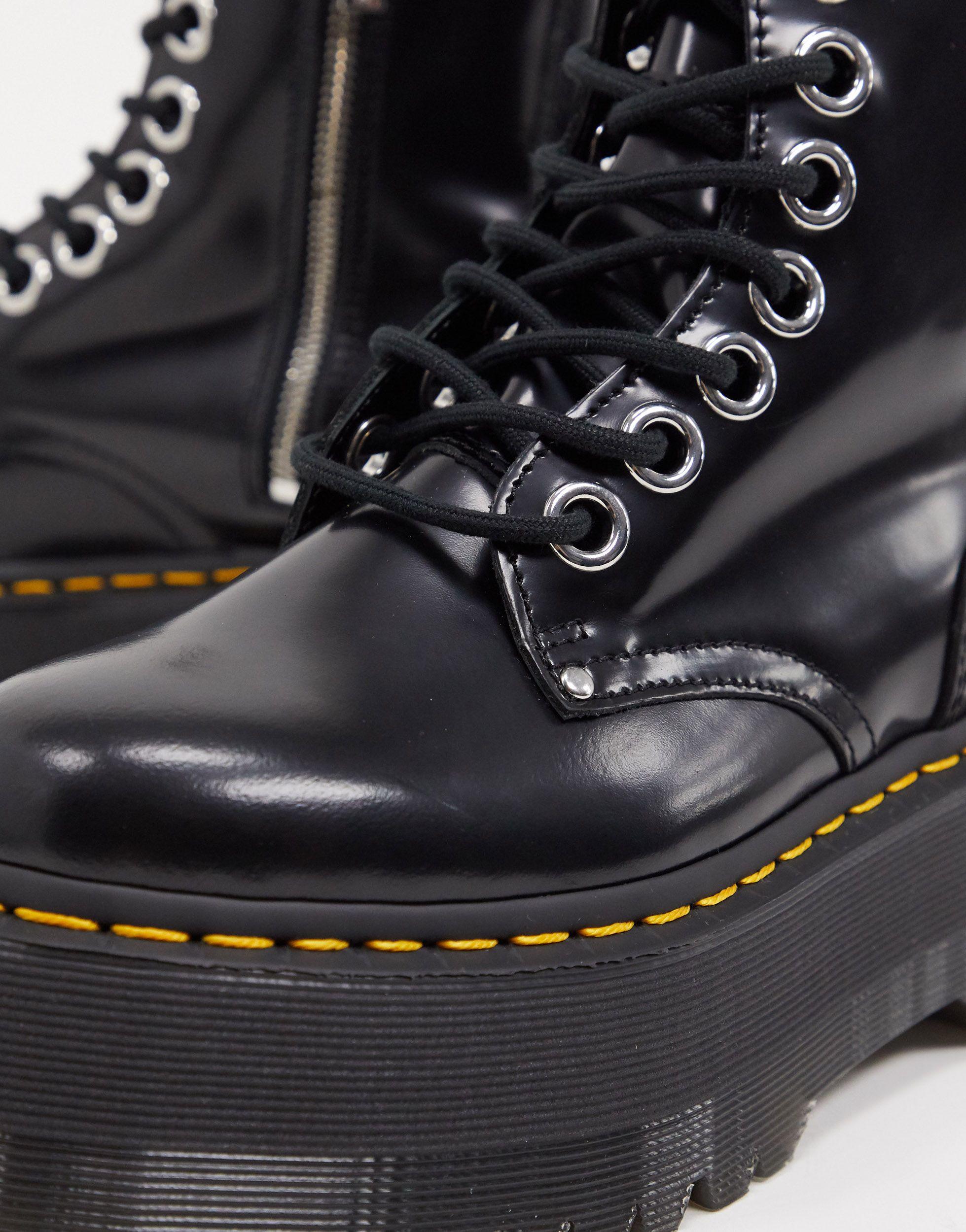 Dr. Martens Jadon Max Chunky Flatform Boots in Black | Lyst
