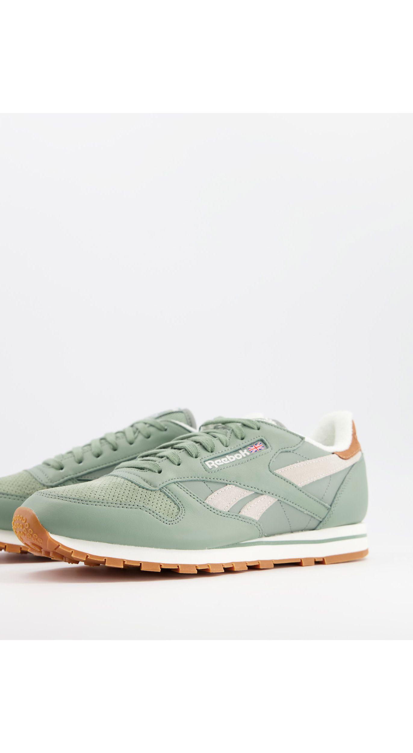 Reebok Leer Classics - Leren Sneakers in het Groen voor heren - Lyst