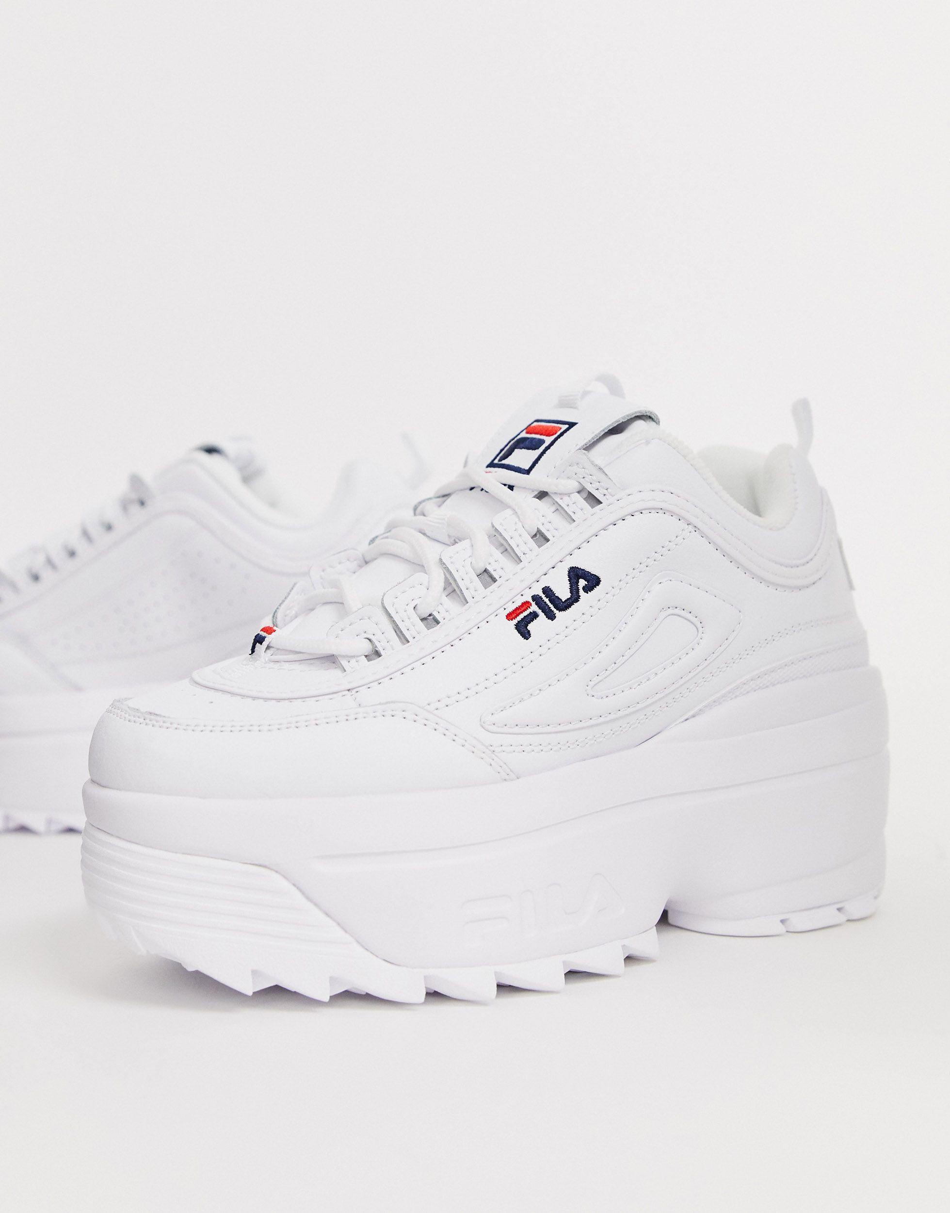 Fila Disruptor Ii - Sneakers Met Sleehak En Plateauzool in het Wit | Lyst NL