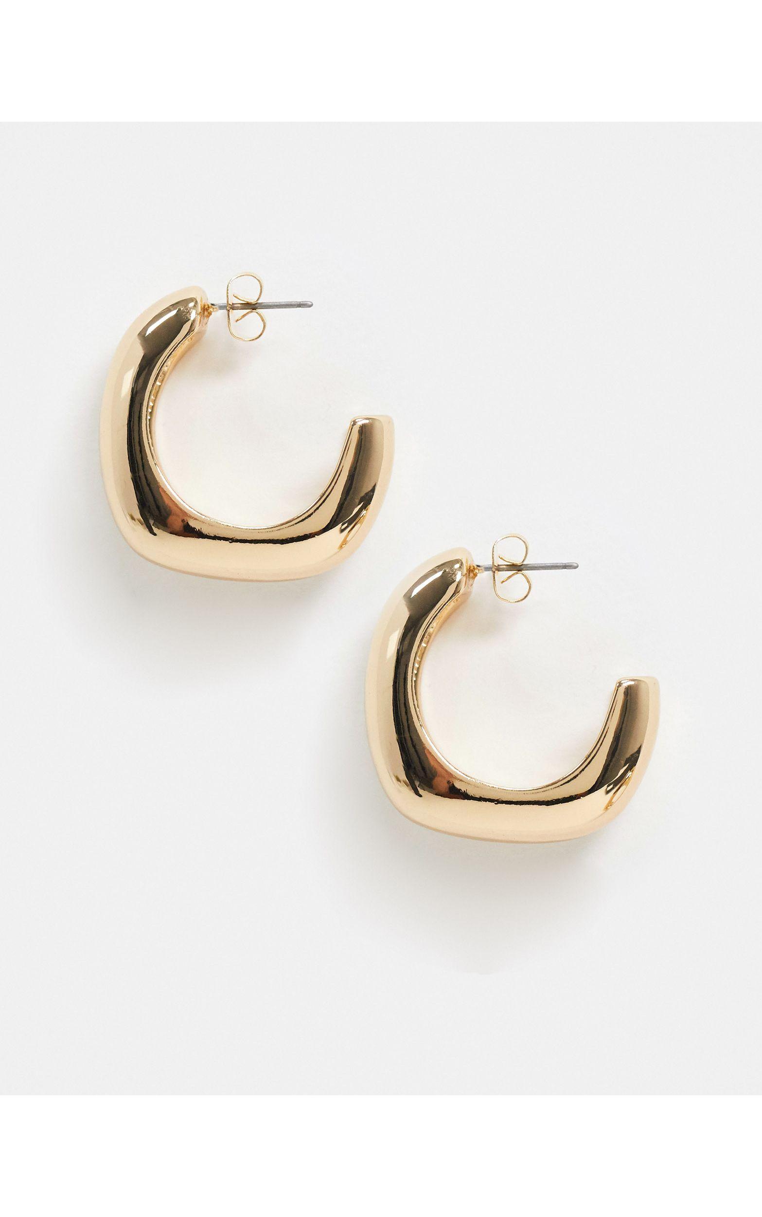 chunky square hoop earrings