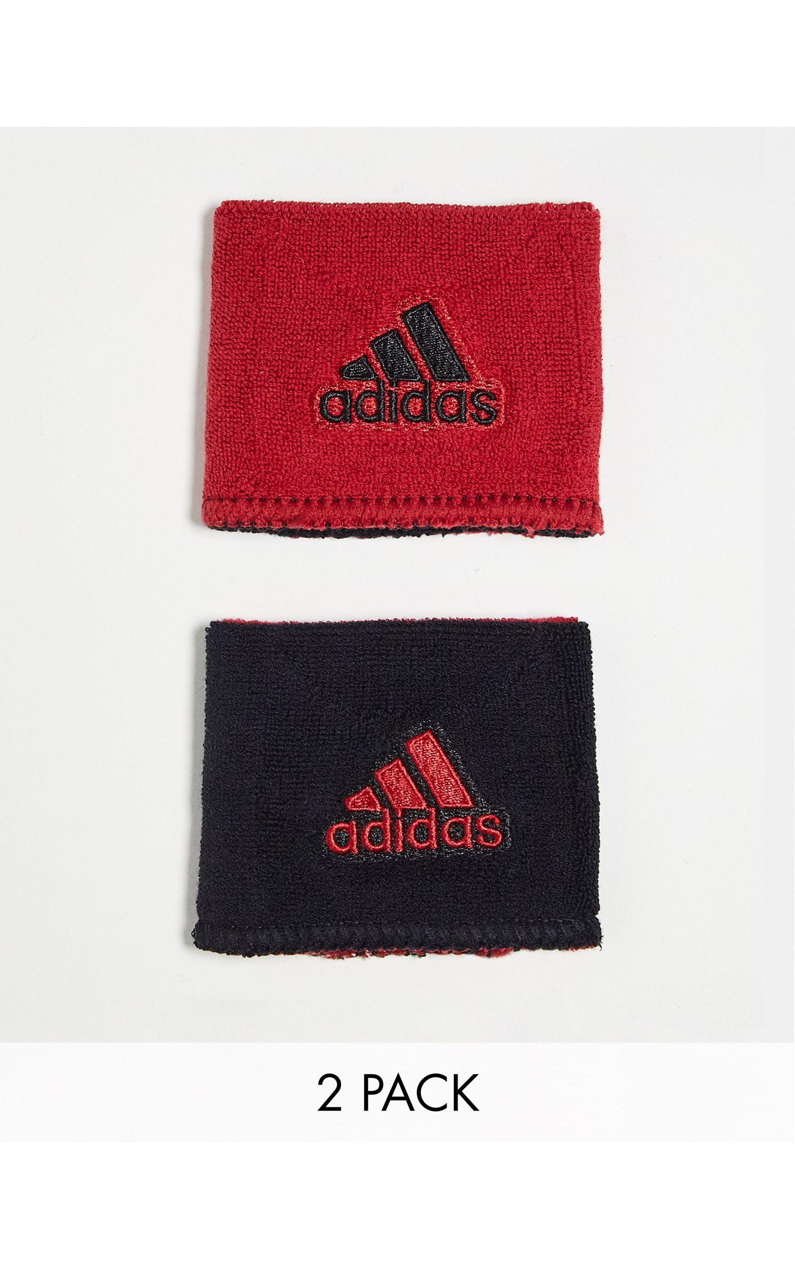 Originals Adidas Training Reversible Wristband Red for Men | Lyst