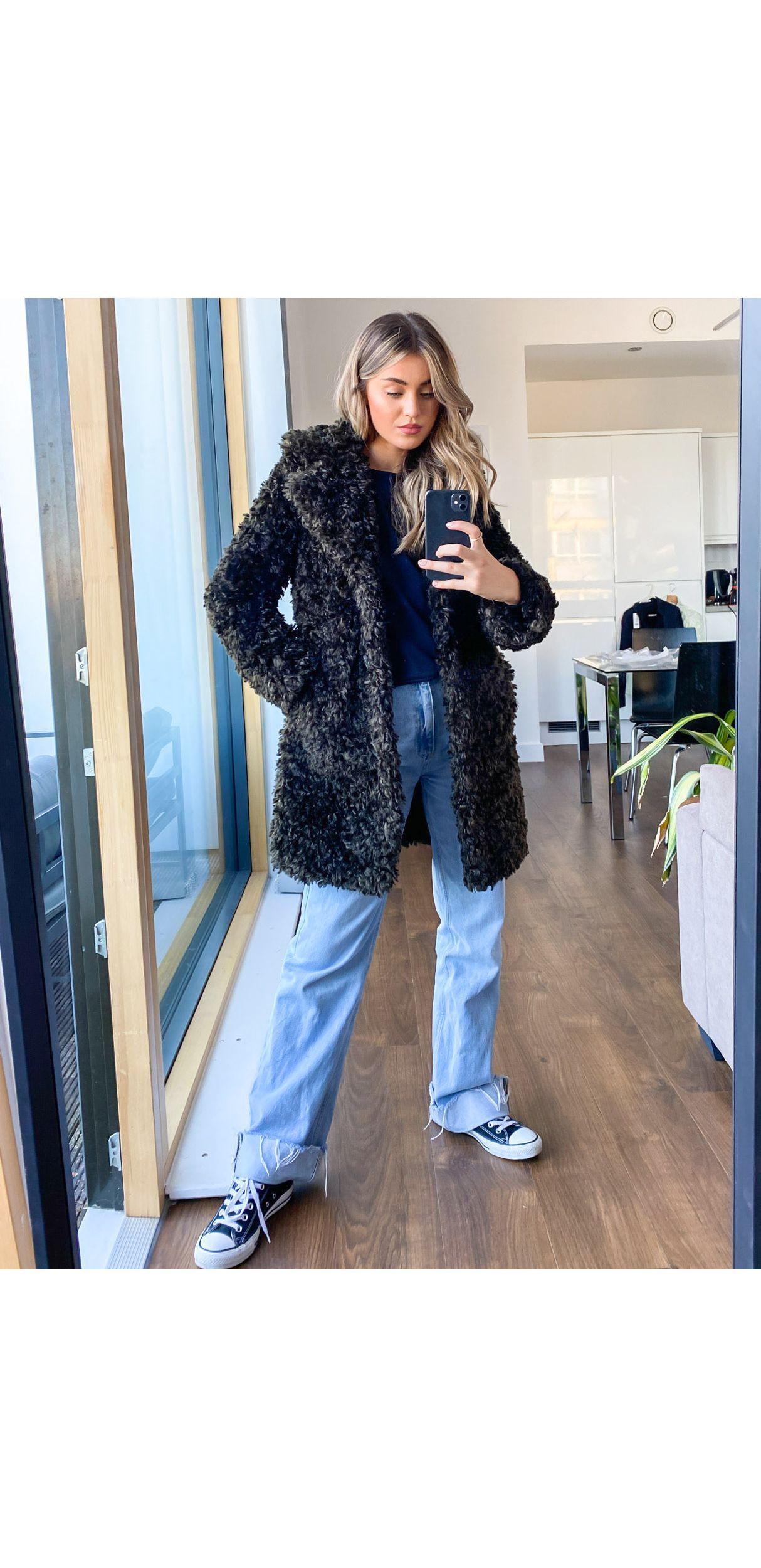 blue borg teddy coat