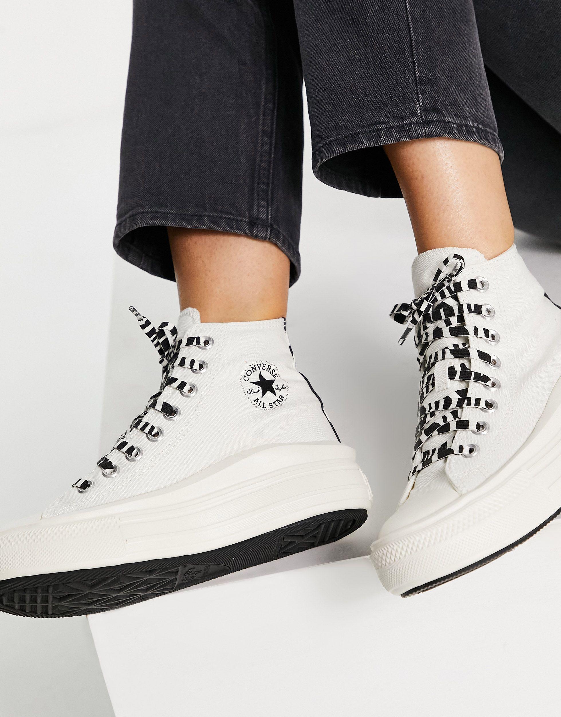 Chuck taylor move - baskets avec lacets zébrés - blanc Converse en coloris  Noir | Lyst