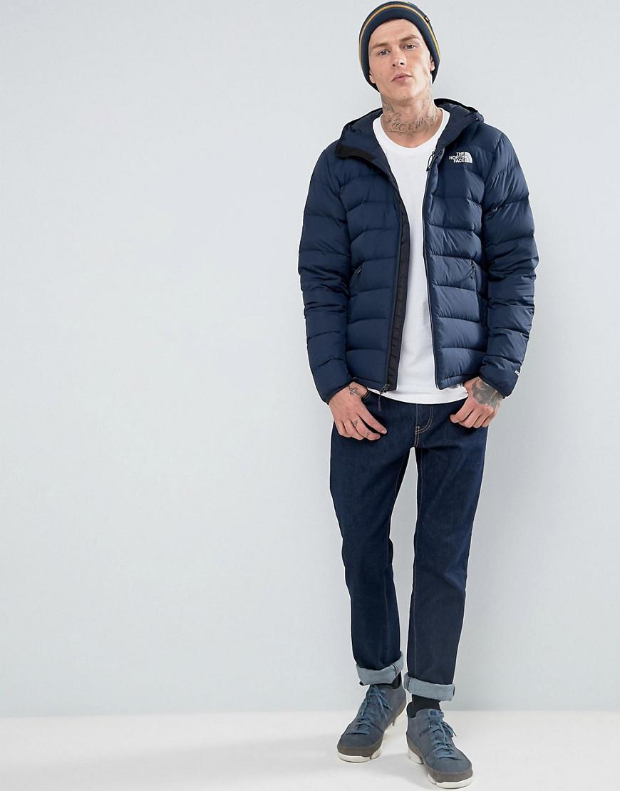 The North Face Synthetic La Paz Down Hooded Jacket In Navy in Blue for Men  - Lyst