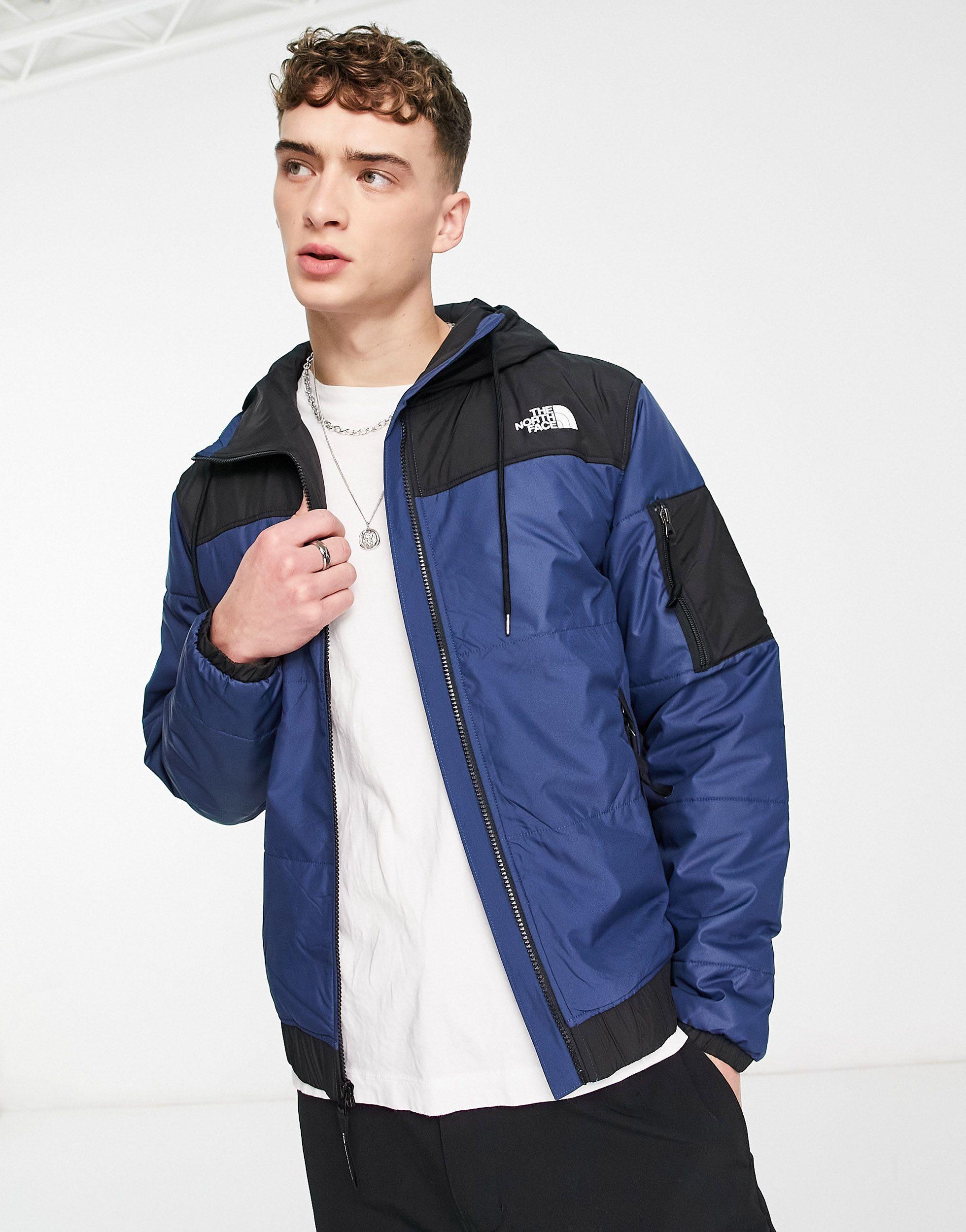 The North Face Highrail Bomber Puffer Jacket in Blue for Men | Lyst