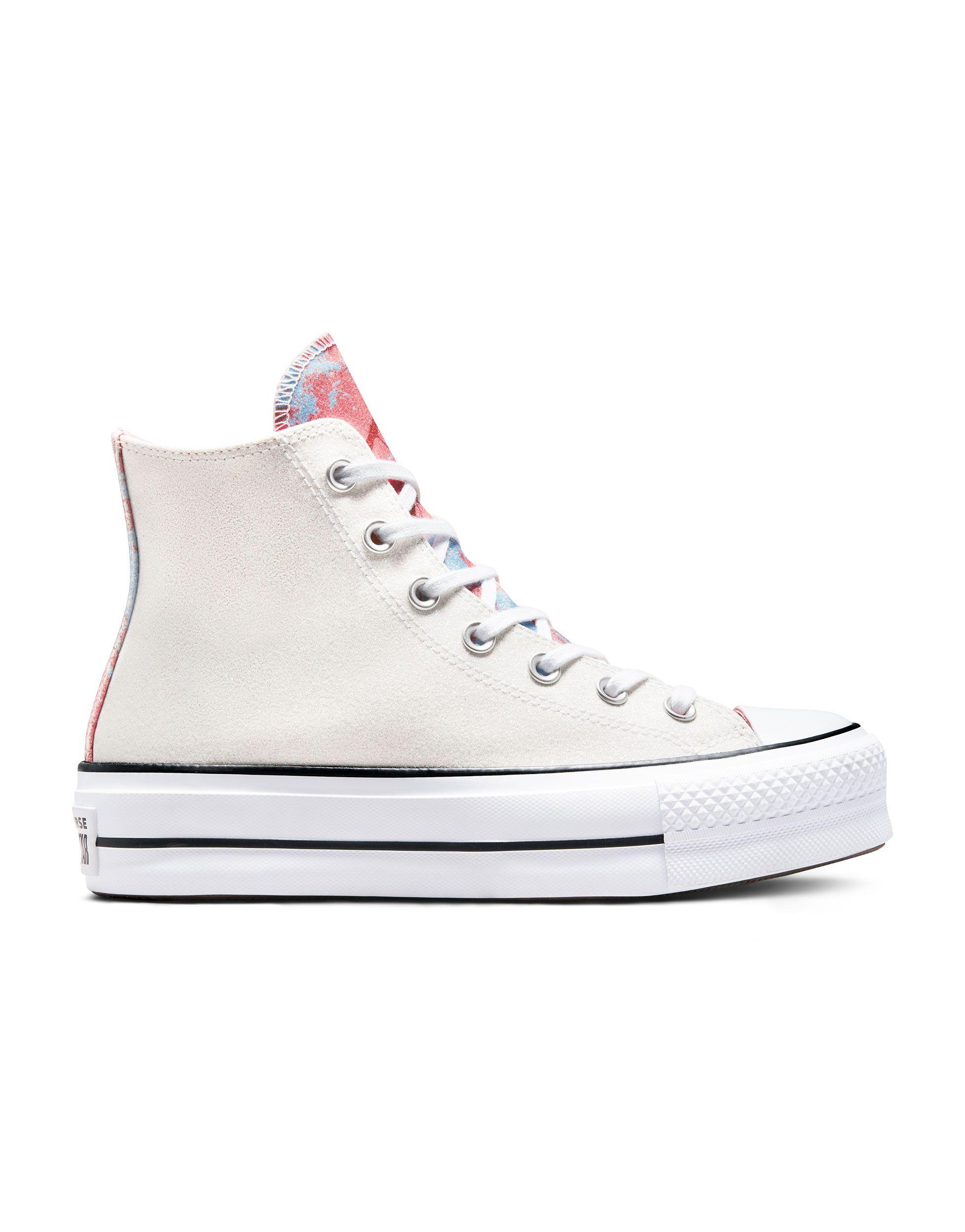Converse Rubber Chuck Taylor All Star Ox Lift Hybrid Shine Glitter Platform  Sneakers in White | Lyst