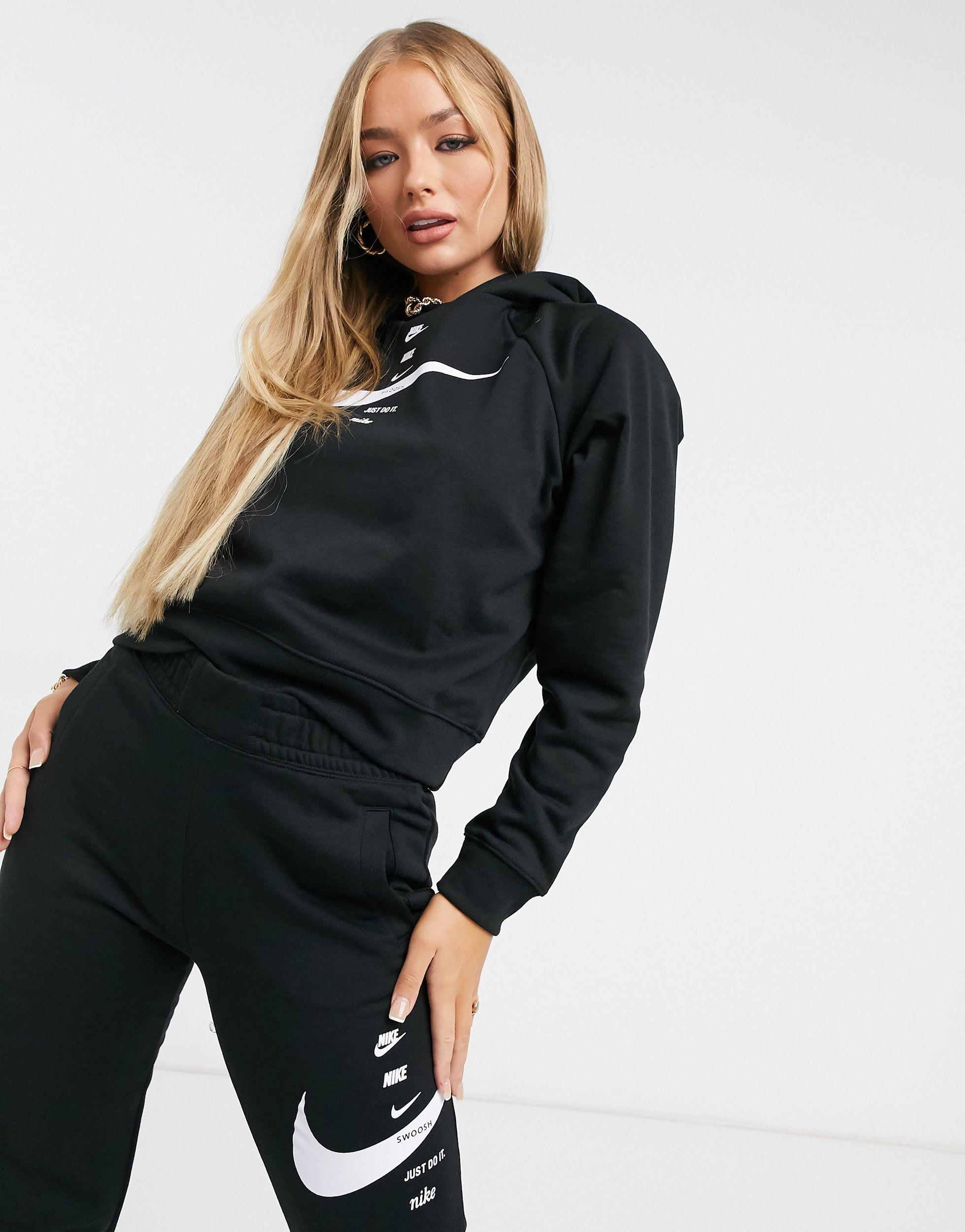 Sudadera swoosh Nike de Polar de color Negro: ahorra un 51 % | Lyst