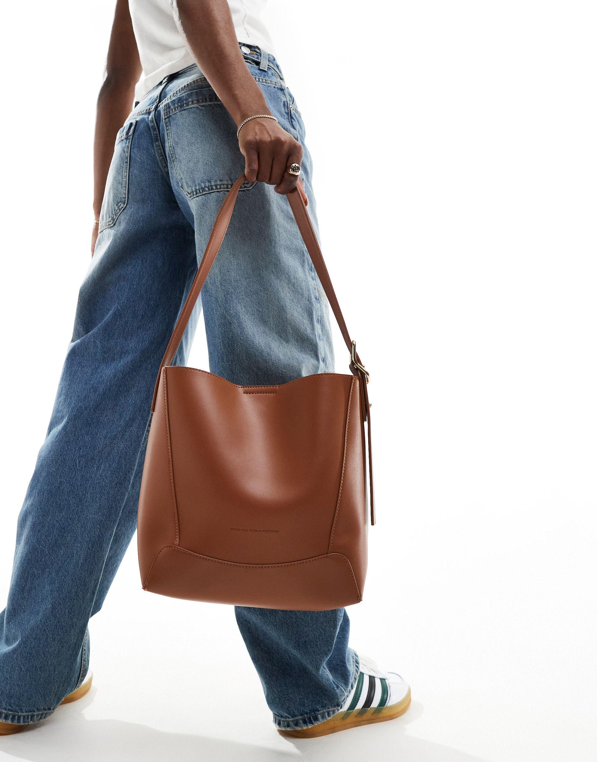French Connection Slouchy Bucket Bag in Blue Lyst UK