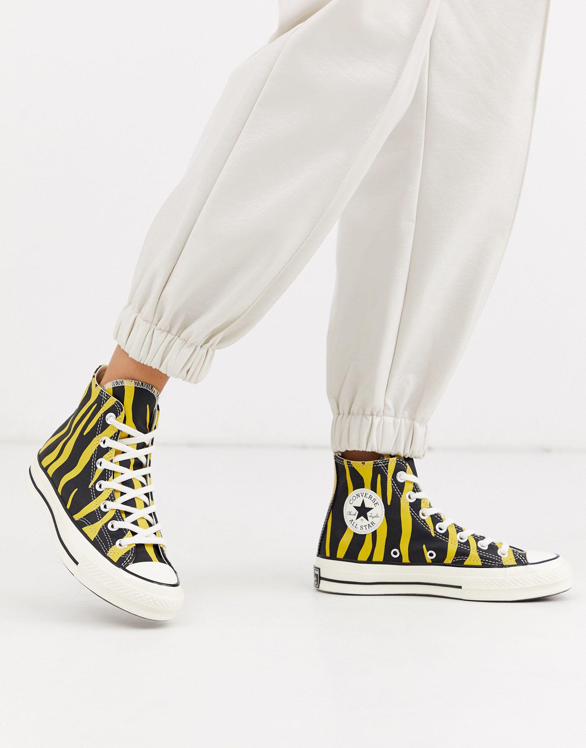 Converse Rubber Chuck 70 - Hoge Sneakers Met Gele Zebraprint - Lyst