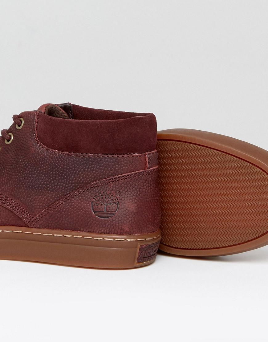 Timberland Adventure Cupsole Grain Leather Gum Sole Chukka Boots in Red for  Men | Lyst