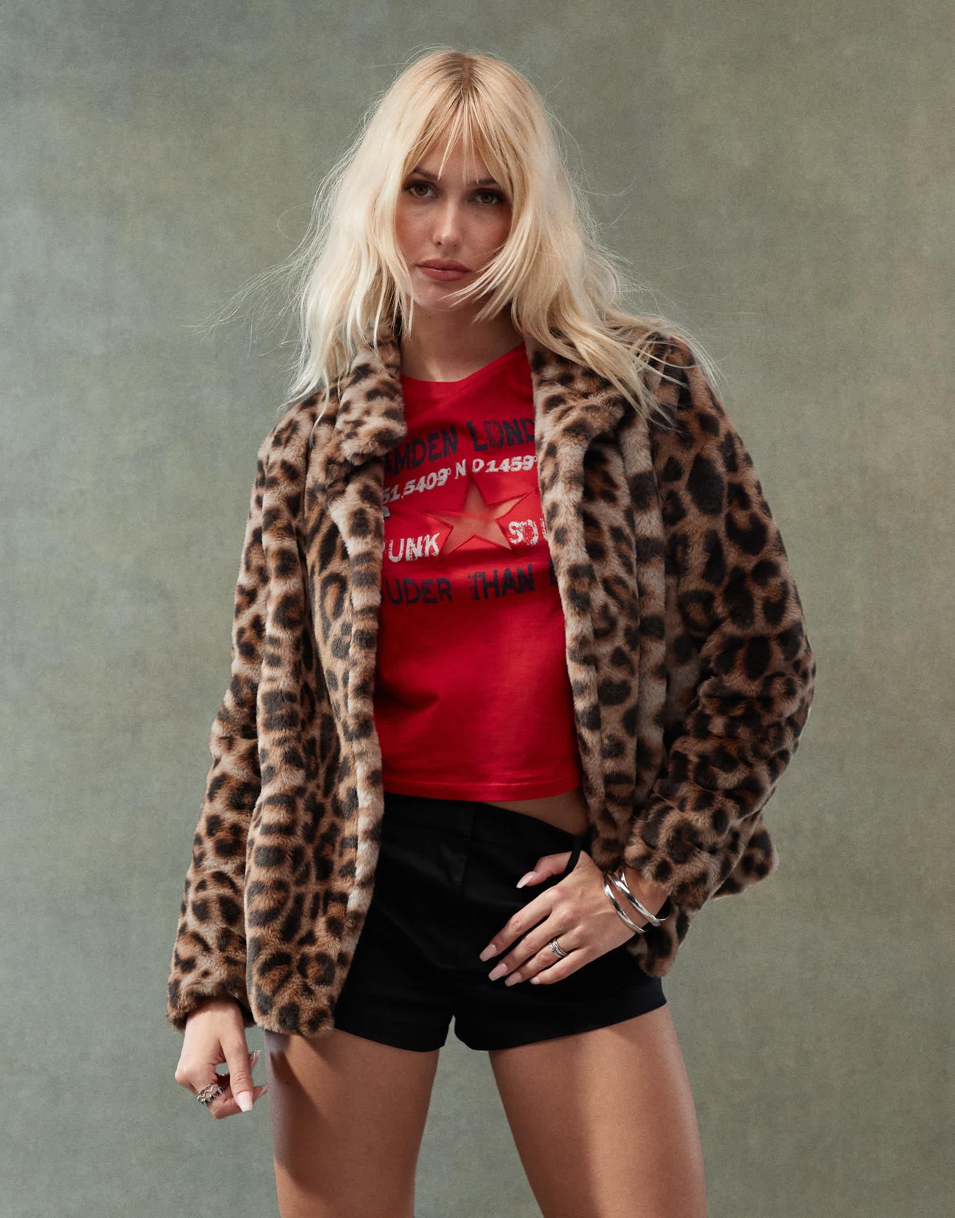 Lioness Exclusive Faux Fur Coat in Red Lyst