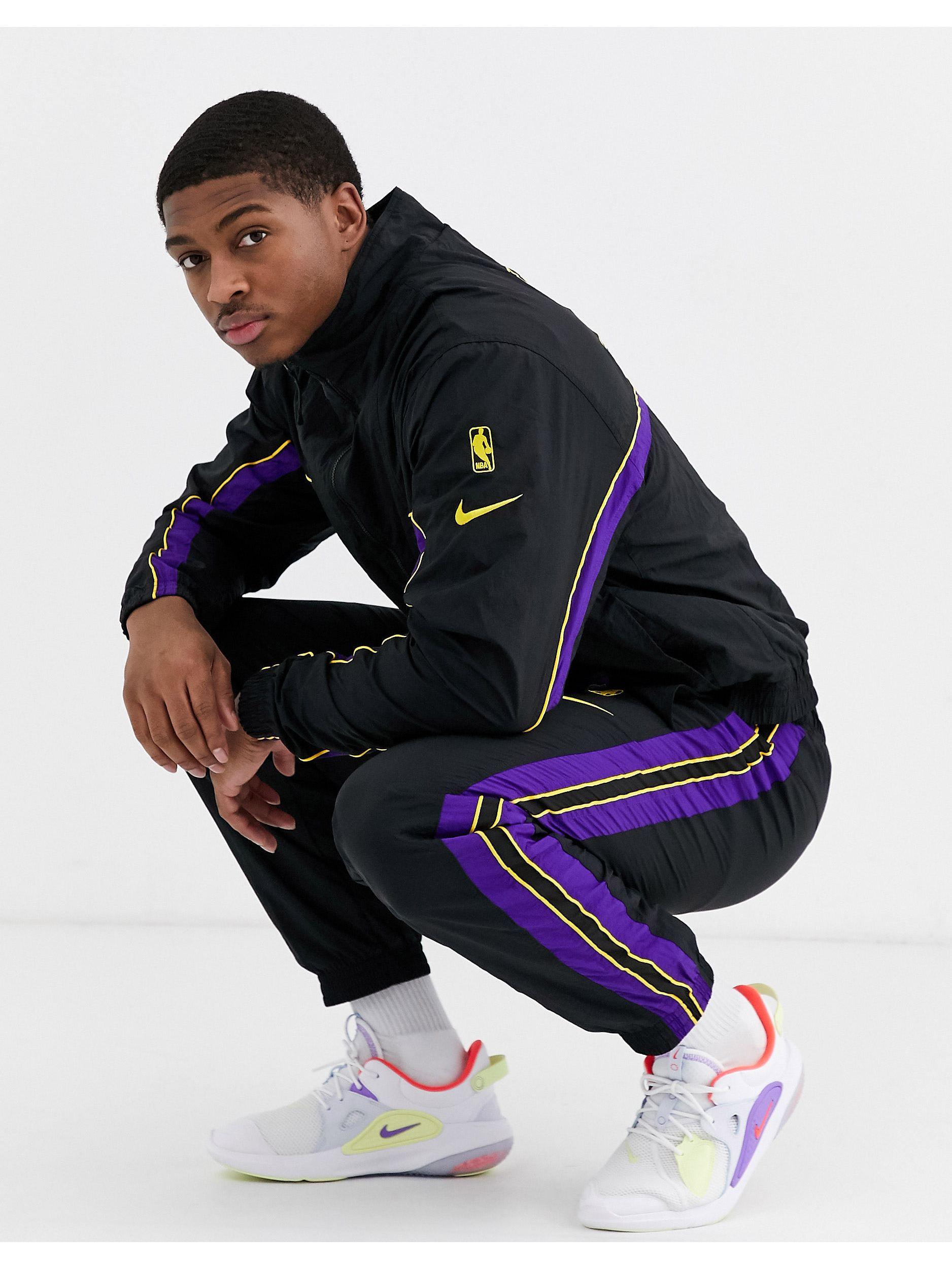 Nike Basketball - La Lakers Nba Trainingspak Set in het Zwart voor heren | Lyst NL