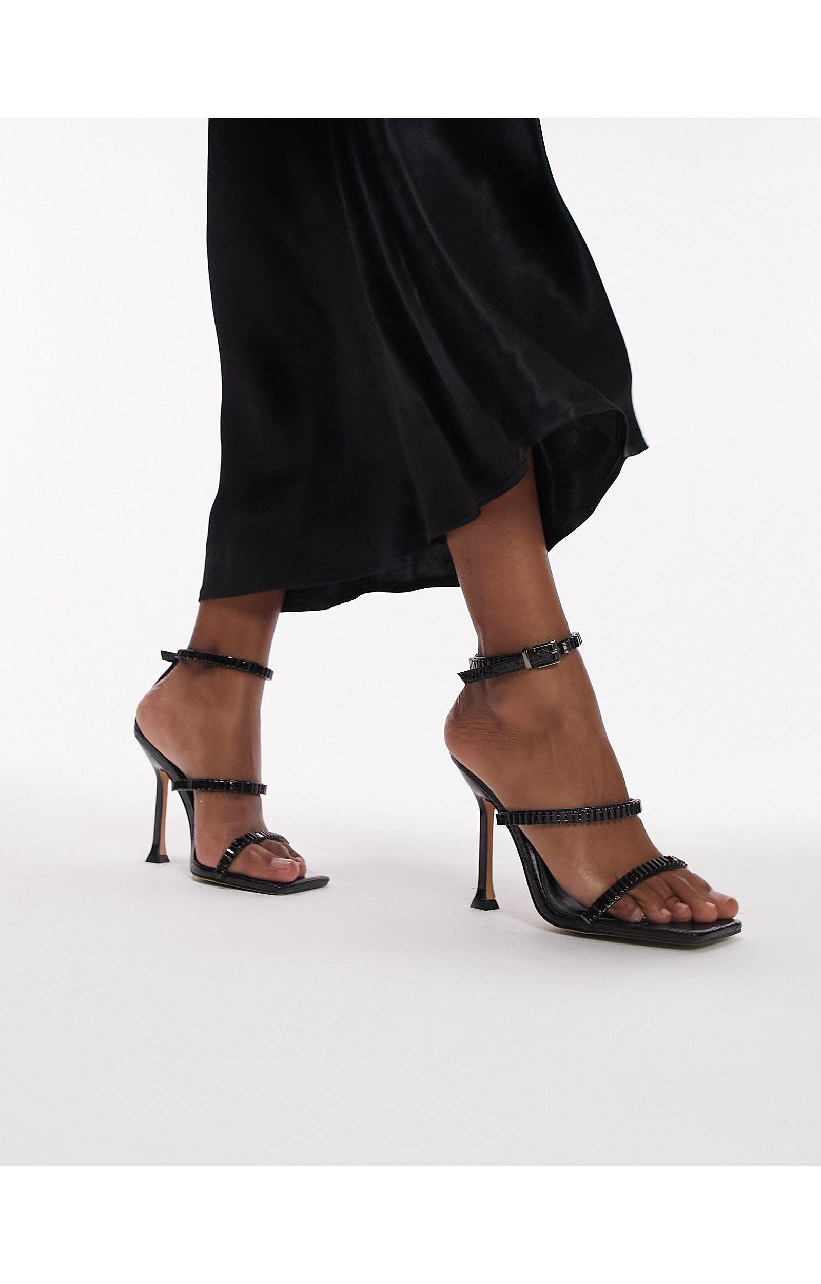 Topshop black heeled clearance sandals