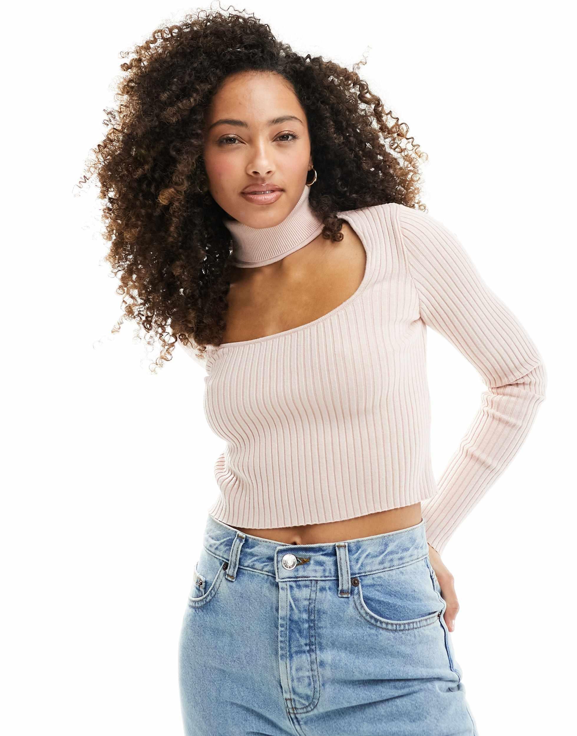 Bershka Truien en gebreide kleding voor dames in het Blauw Lyst NL