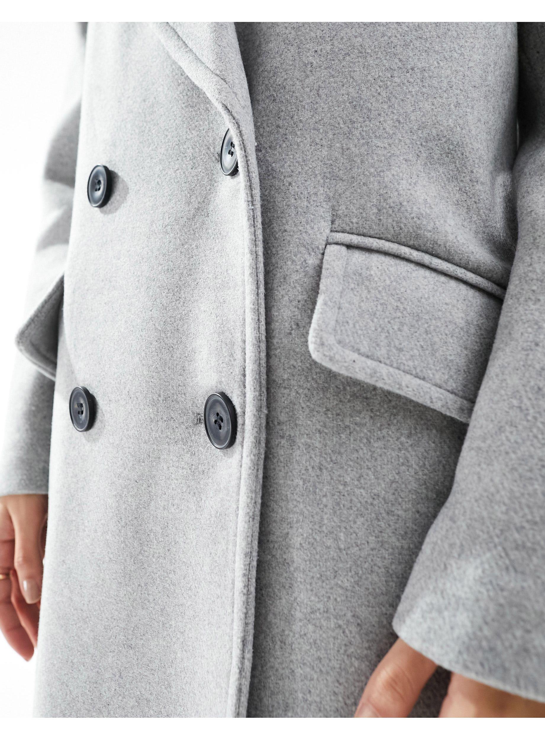 bershka long double faced coat