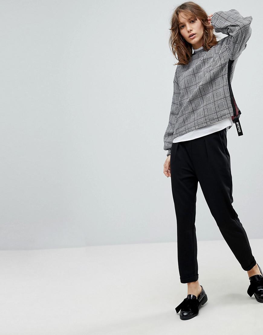 stradivarius black pants