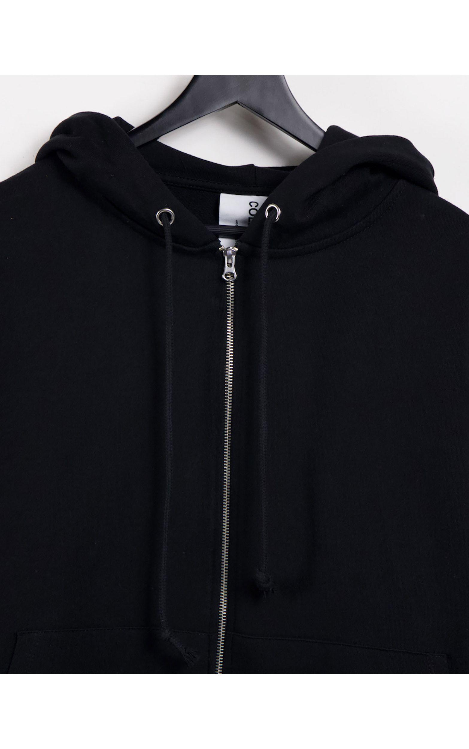 Collusion Unisex Extreme Oversized Zip Through Heavyweight Hoodie in Black  | Lyst