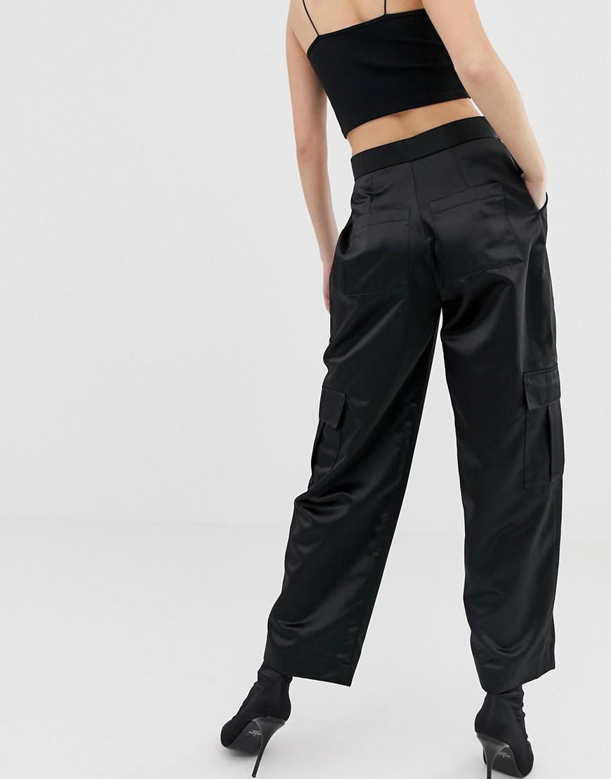 satin combat trousers