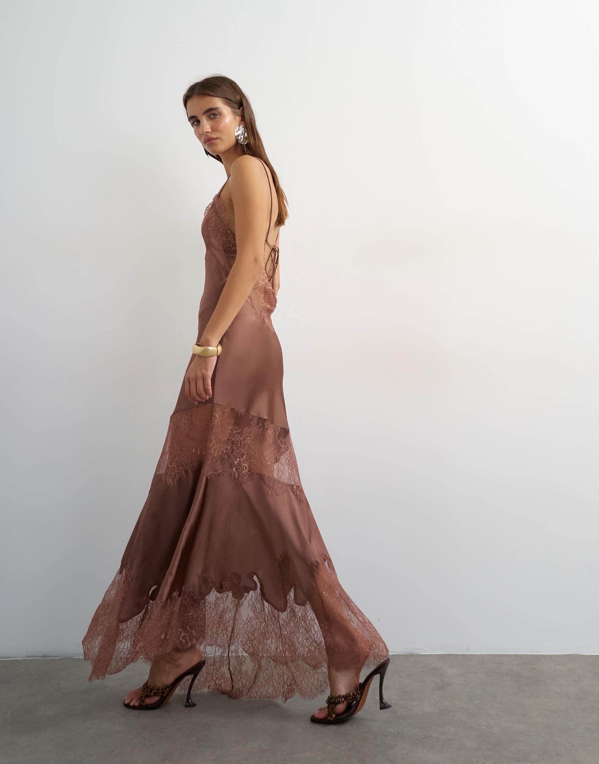 topshop brown satin dress Brown TOPSHOP Dresses for Women