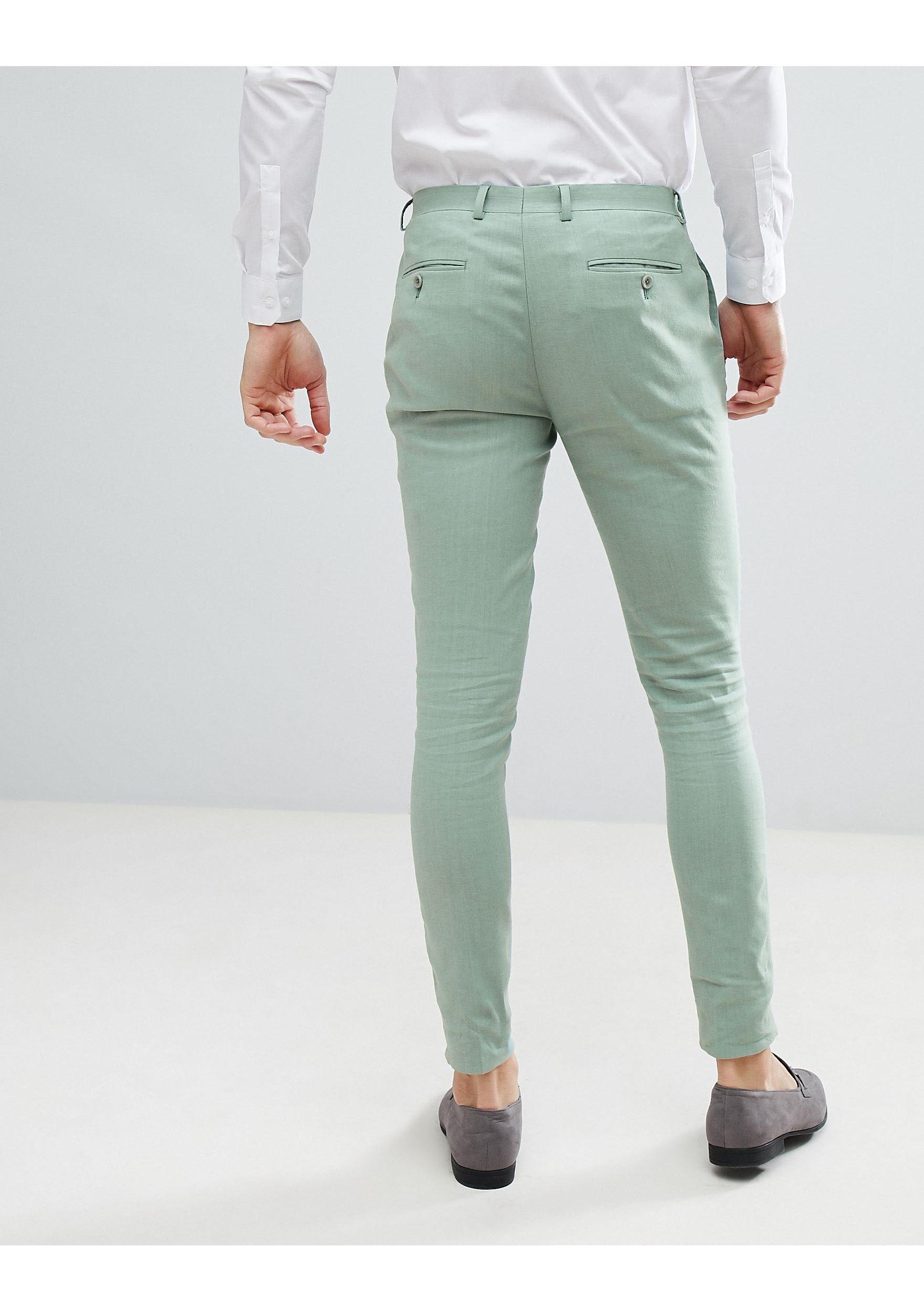 ASOS Linen Wedding Super Skinny Suit 