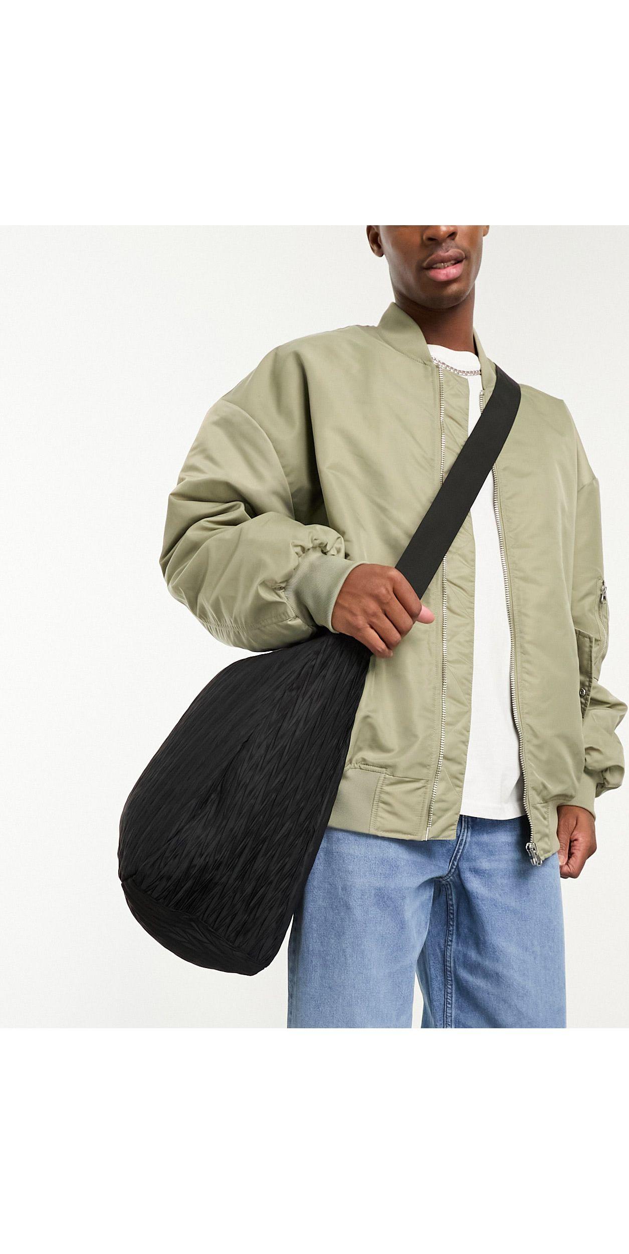 ASOS Plisse Crossbody Bag in Black for Men | Lyst