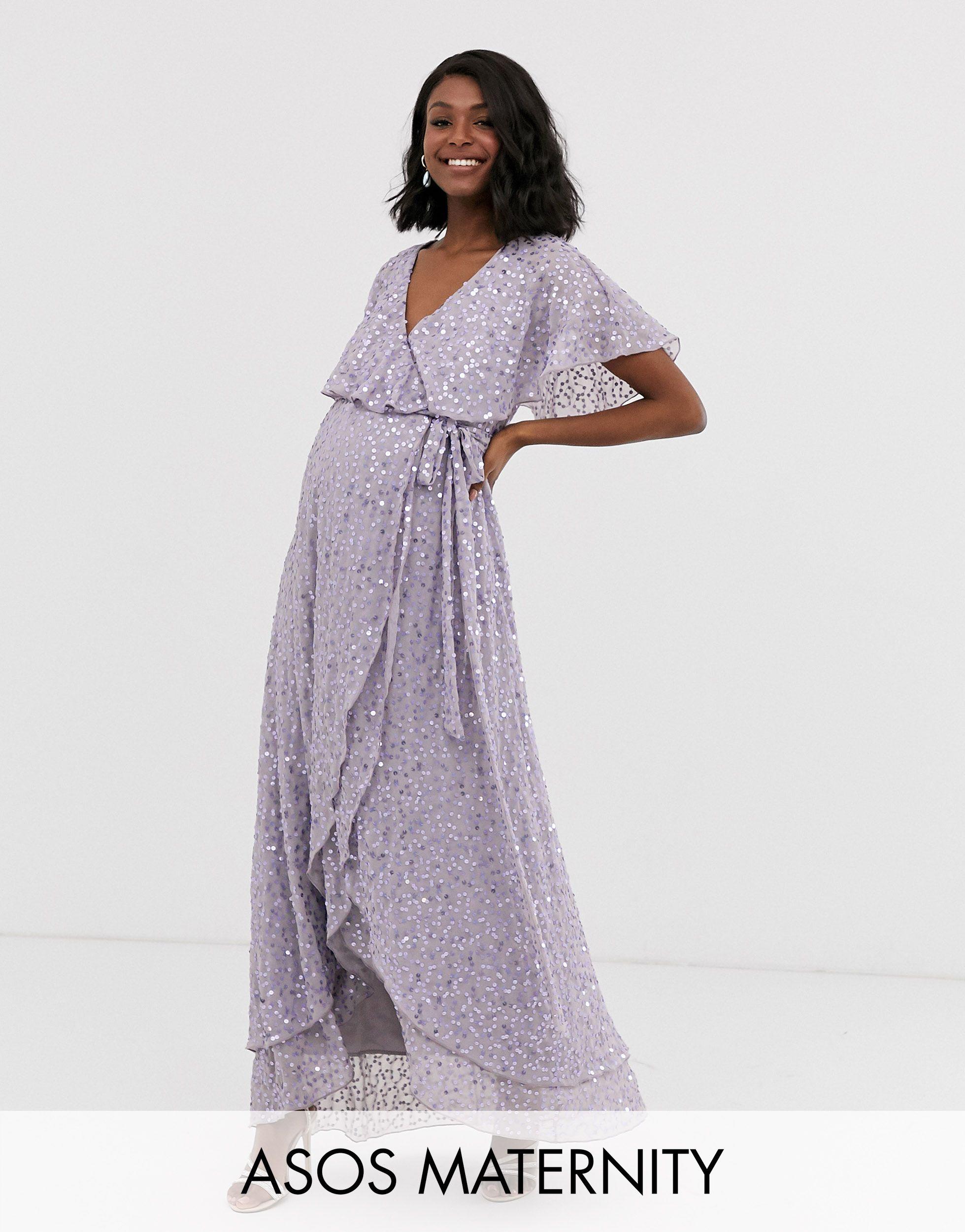 asos lilac maxi dress