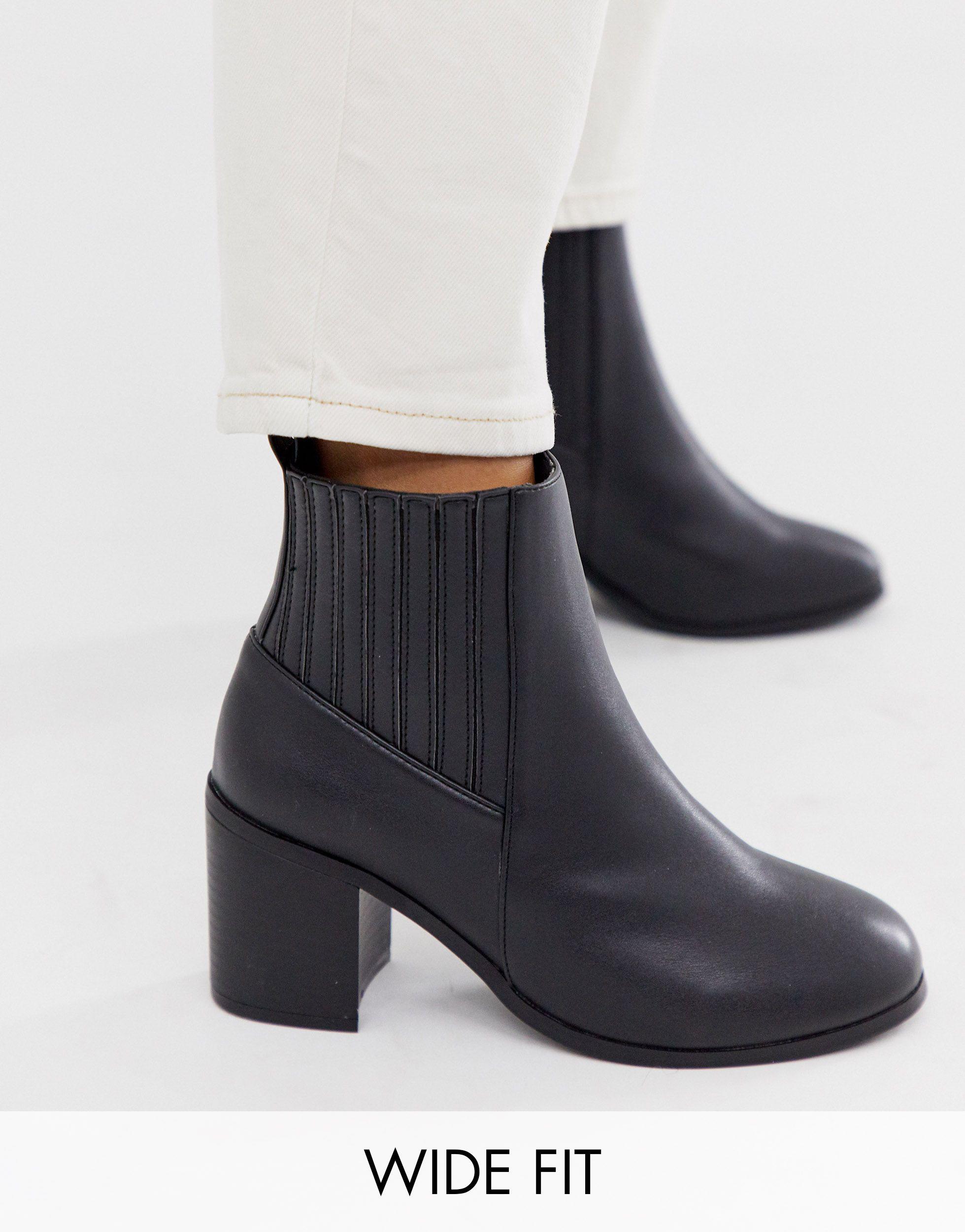 asos design aura leather chelsea ankle boots