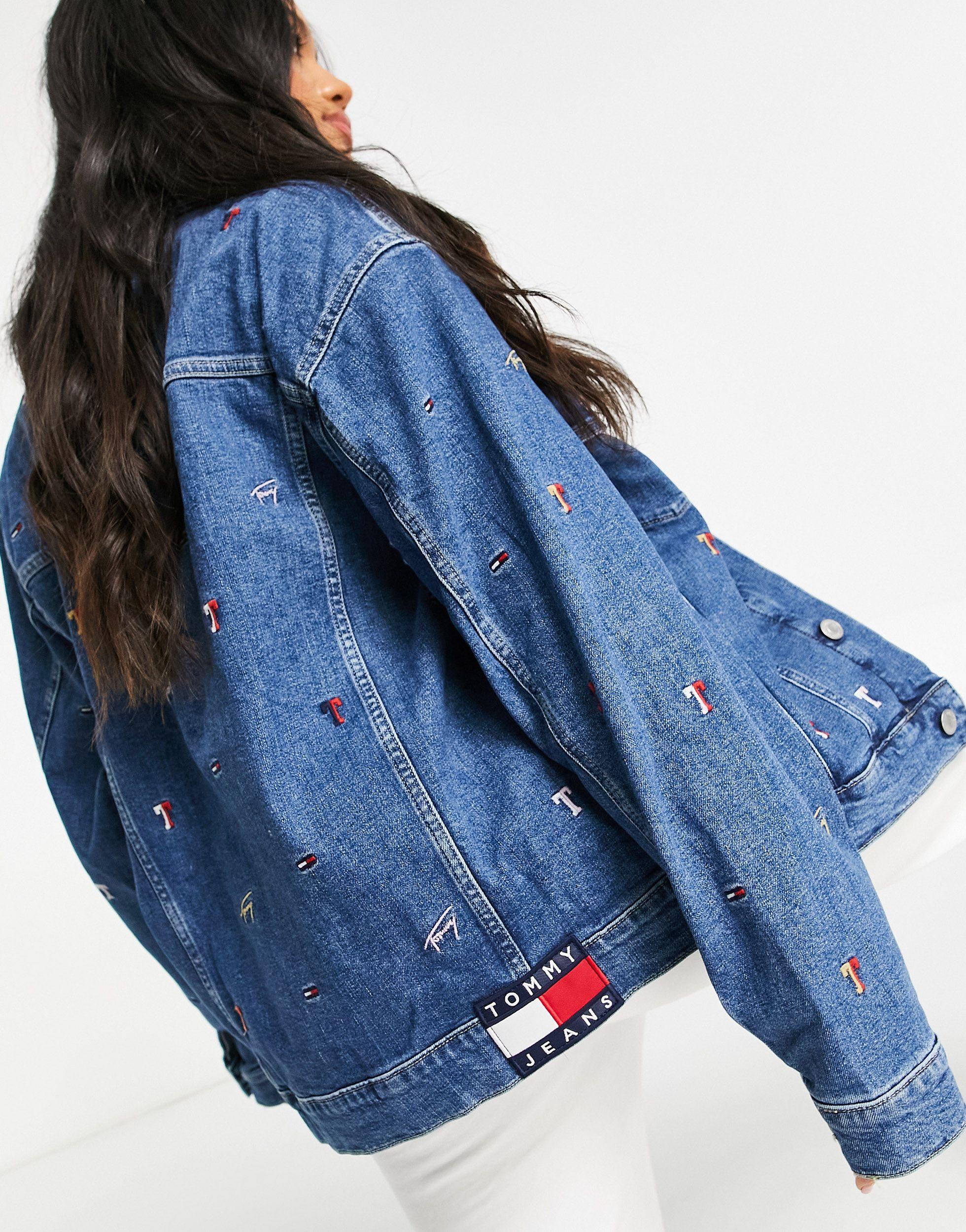 Tommy Hilfiger Oversize Trucker Jacket Anmb Giacca Donna 