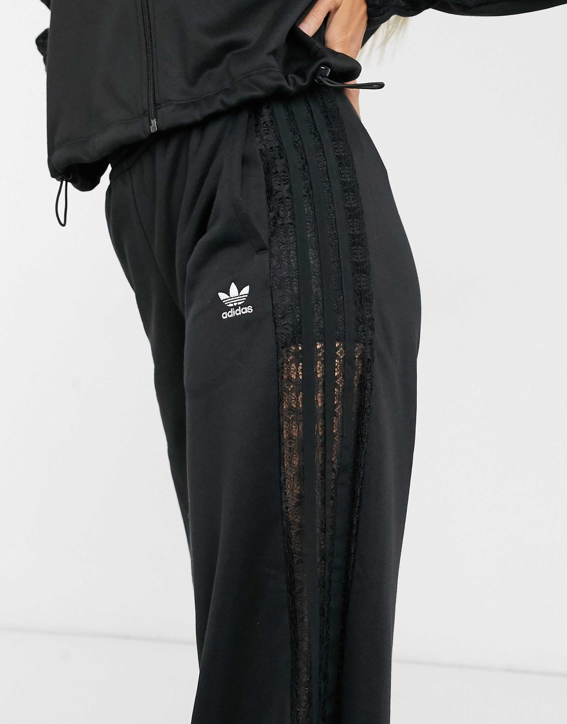 adidas Originals Adidas Wide Leg Pants Black Lyst DE