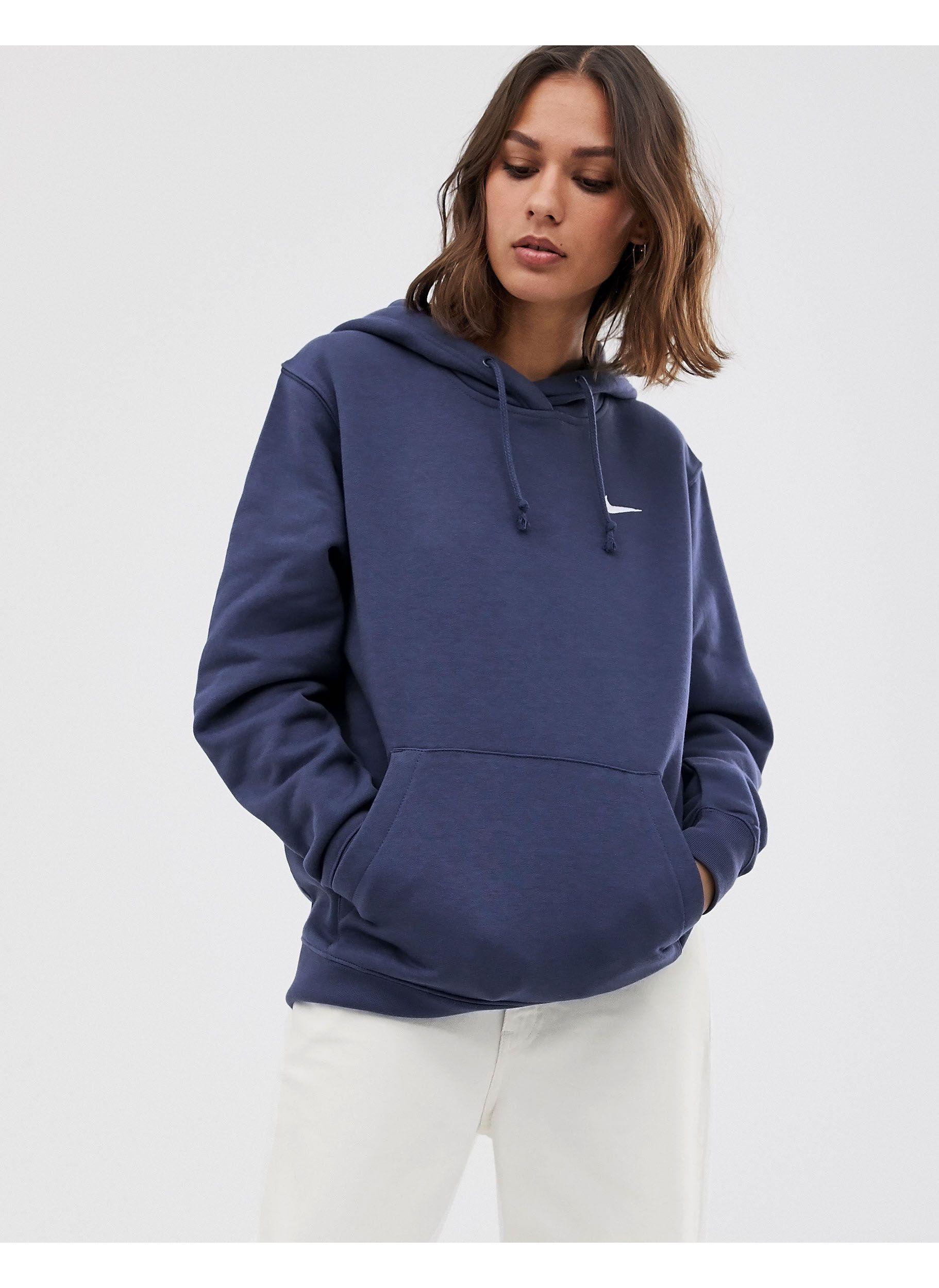Hoodie oversize à petit logo virgule - délavé Nike en coloris Bleu | Lyst