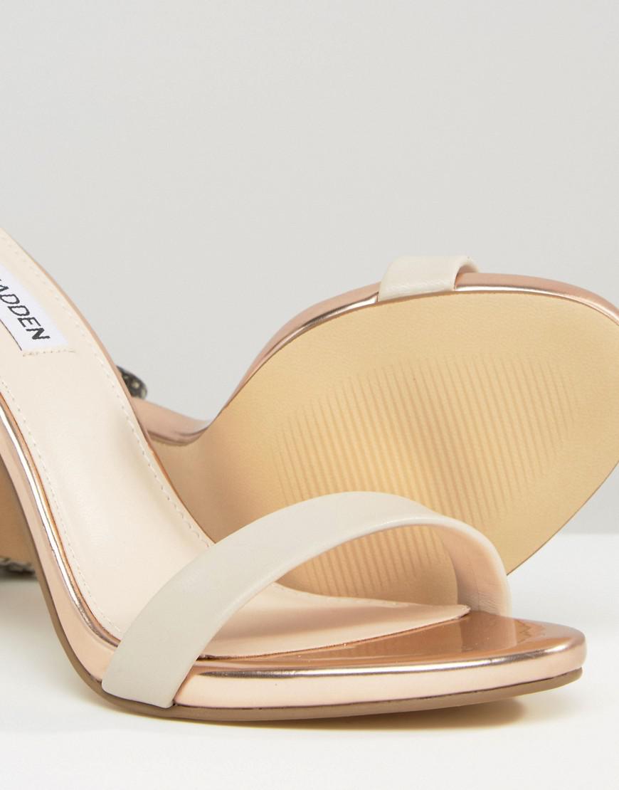 steve madden stecy blush barely there heeled sandals