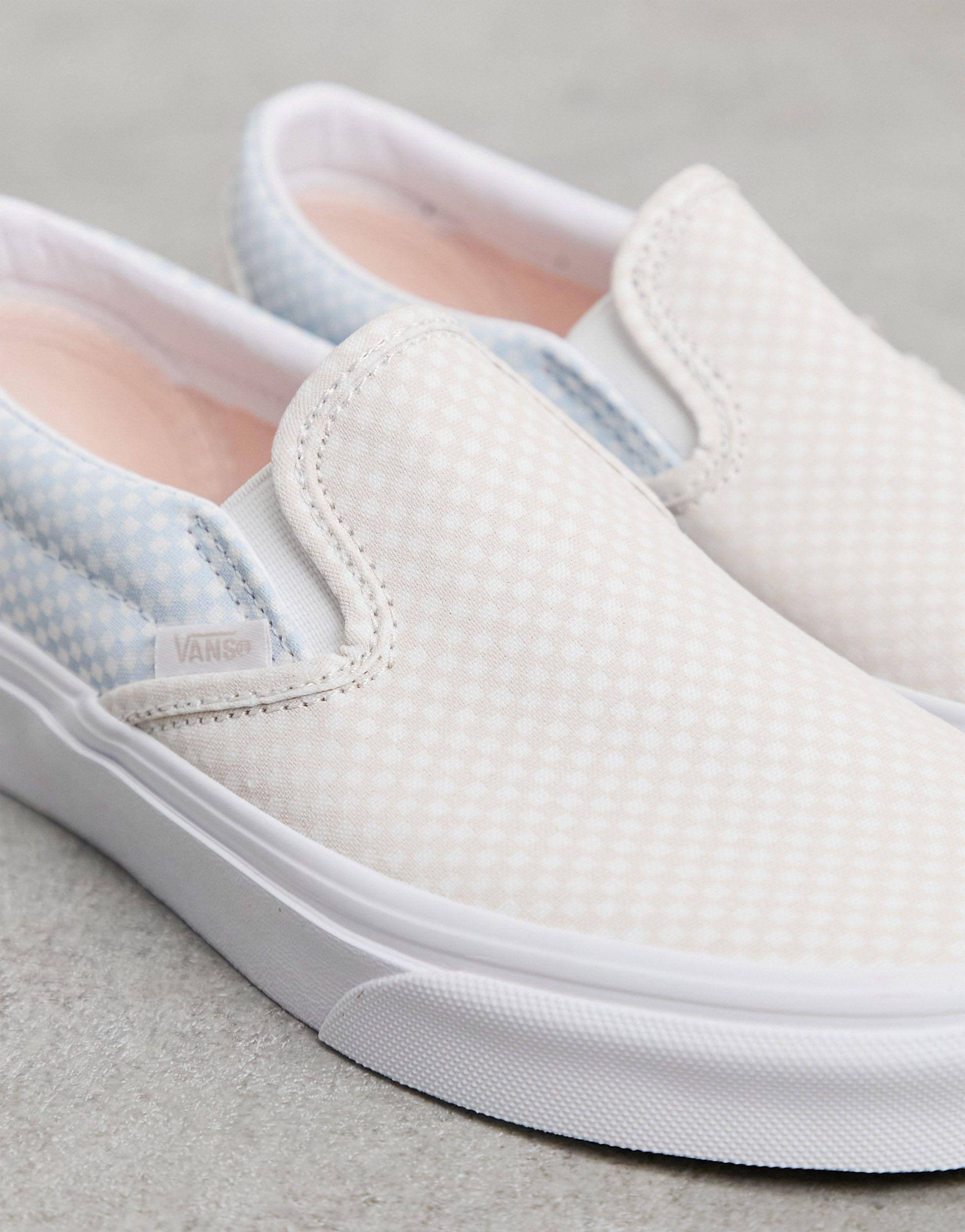 pastel checkerboard vans