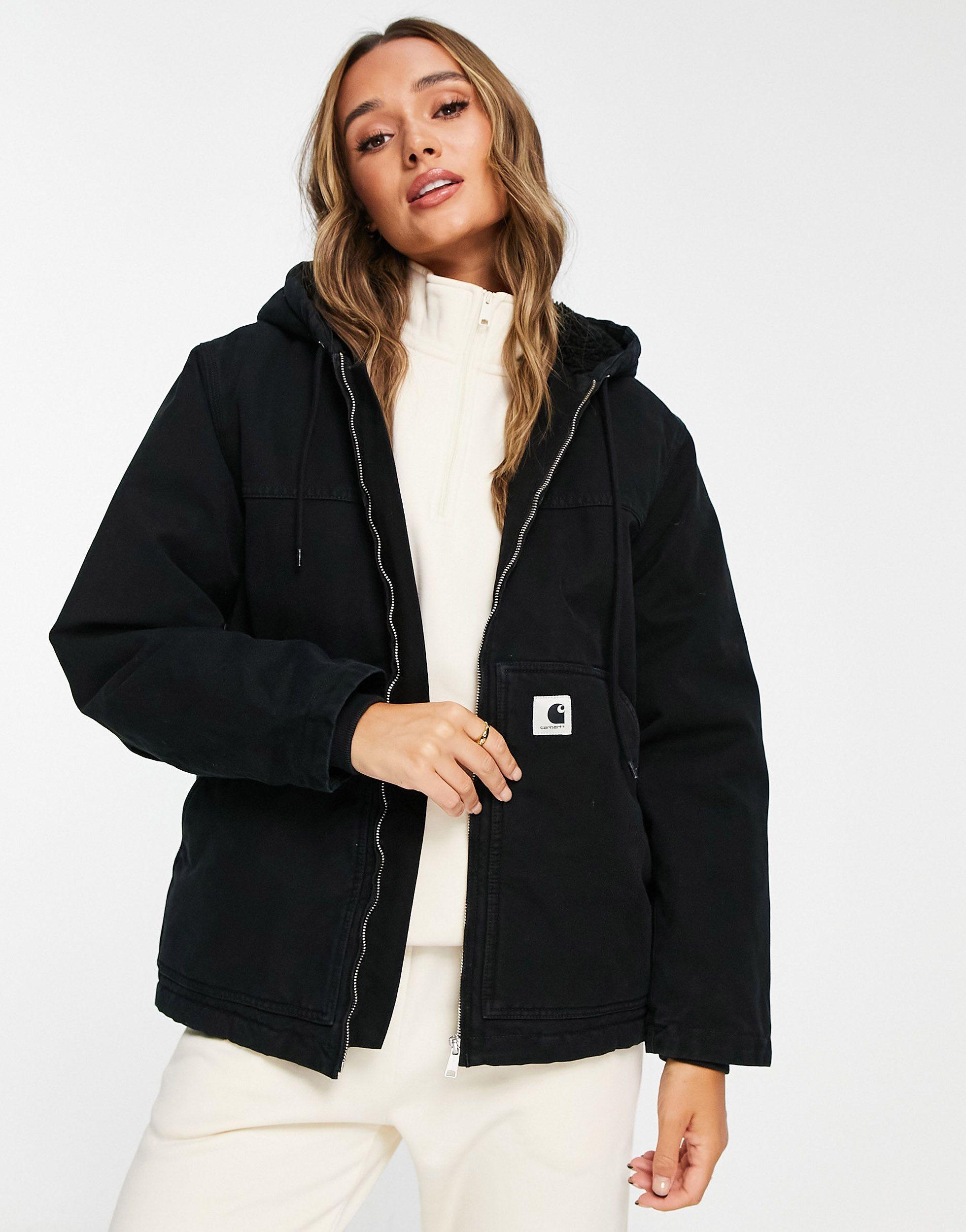 Black carhartt jacket with hood best sale