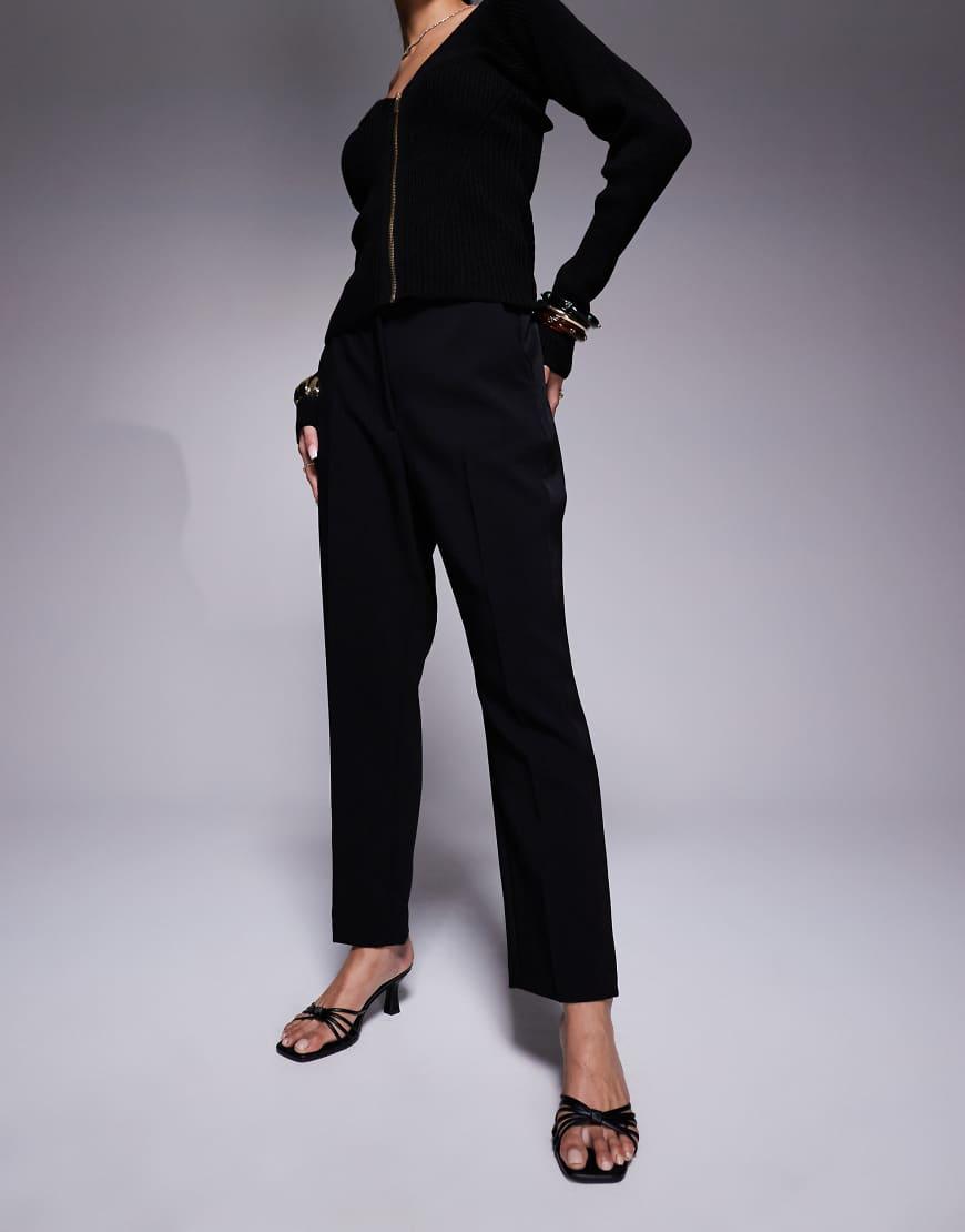 River Island Tux Cigarette Trouser in Black