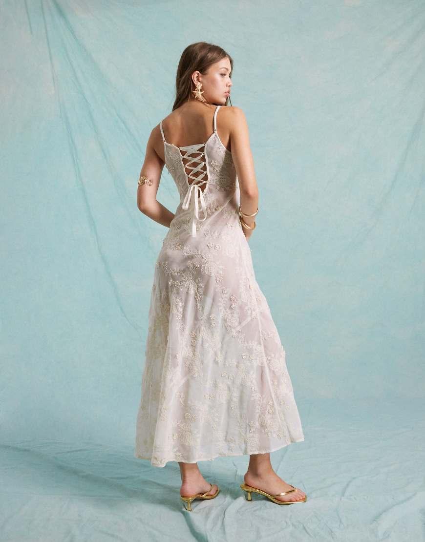 sachin and babi light blue dress PETITE AMALIE Ivory Tulle Embroidered Daisy Dress (4-16 Years) main image 1
