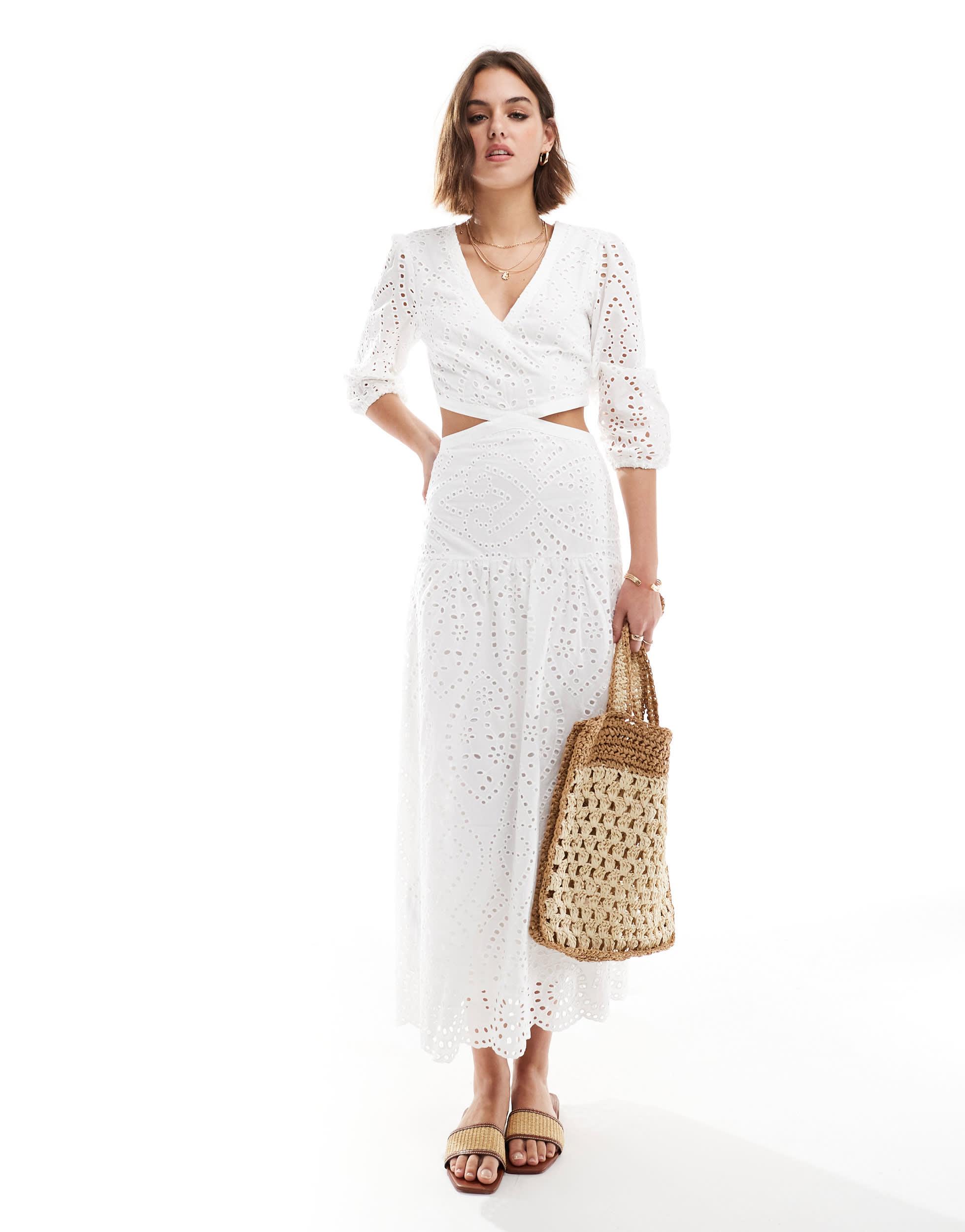white christmas dresses Mango Crochet Midi Skirt M/L – OMNIA main image 0