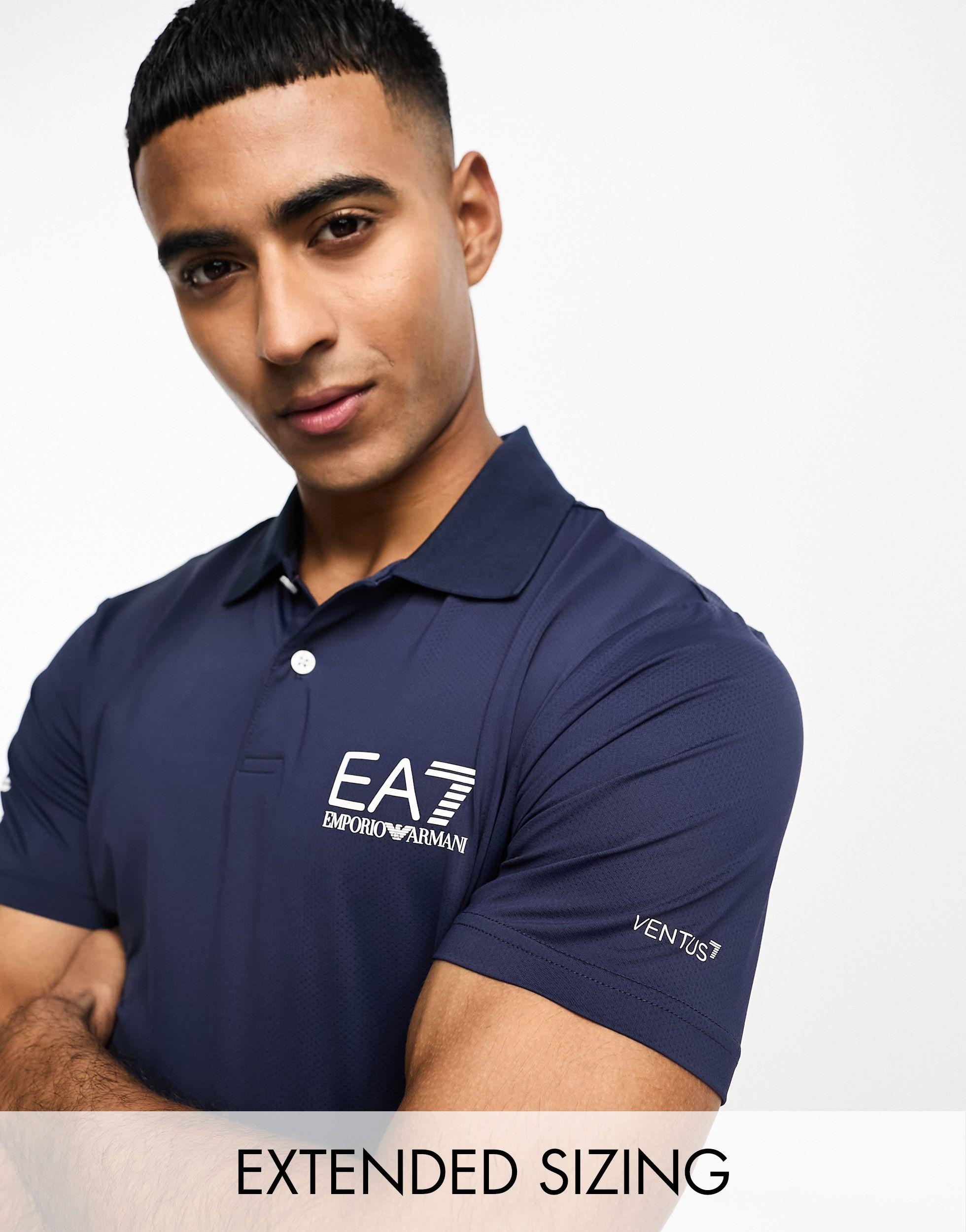 EA7 Sportkleding - Poloshirt Met Korte Mouwen in het Blauw voor heren |  Lyst NL