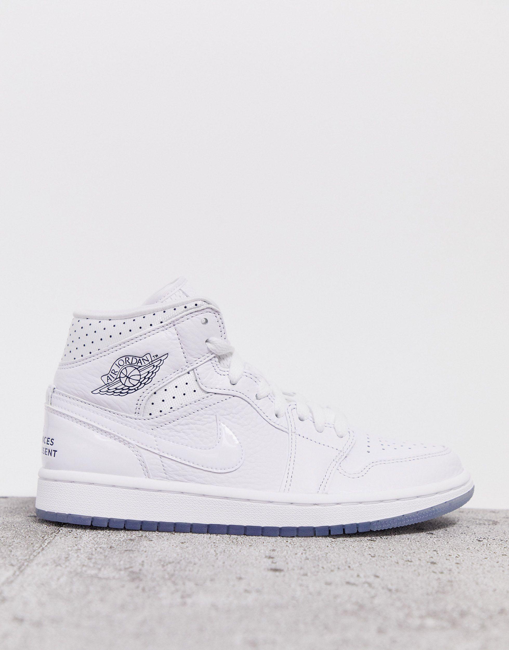 Nike Air Jordan 1 Mid Womens World Cup Trainers in White Lyst UK