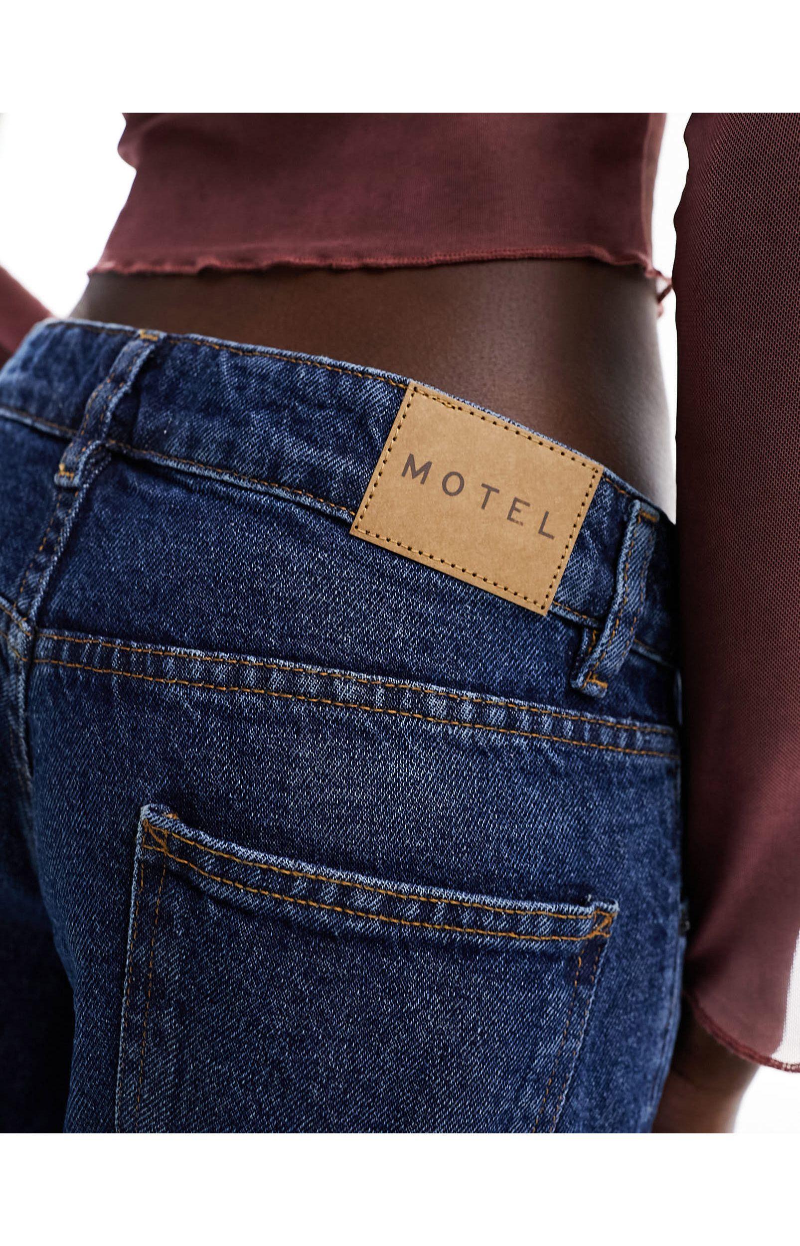Motel Roomy Extra Wide Low Rise Jeans in Blue | Lyst Canada