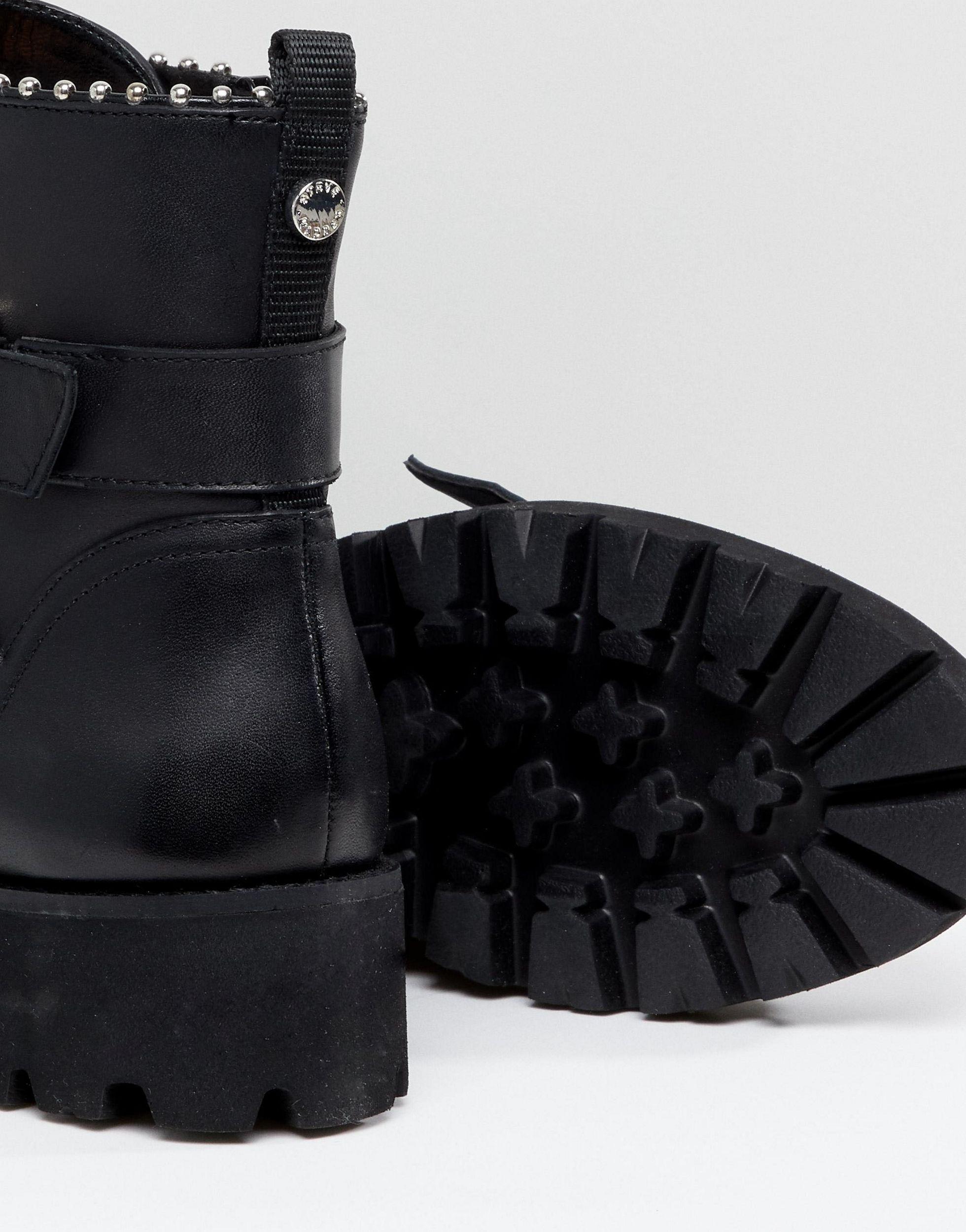 steve madden sacha buckle strap boot