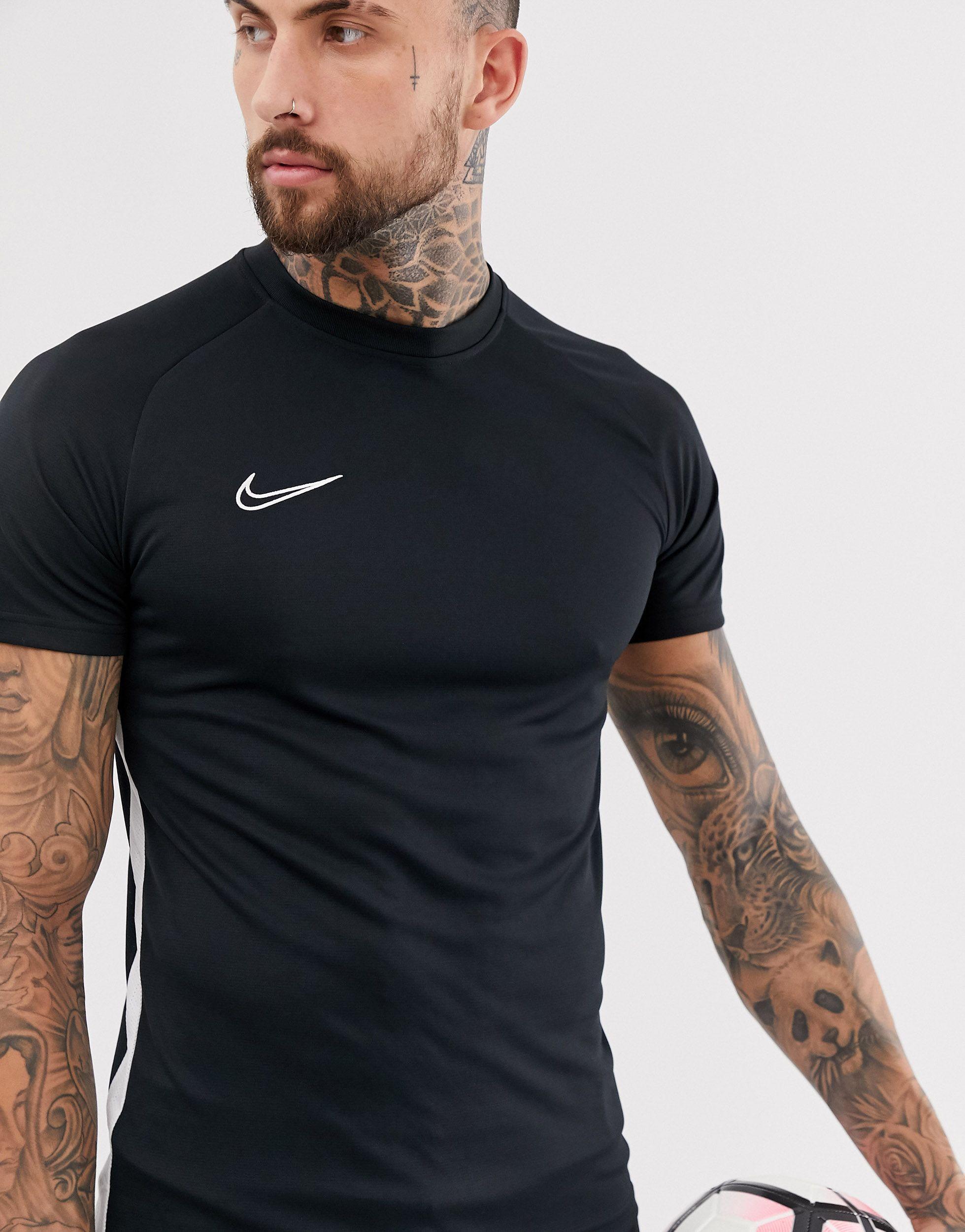 Nike Football Dry Academy T-shirt in Black for Men | Lyst UK